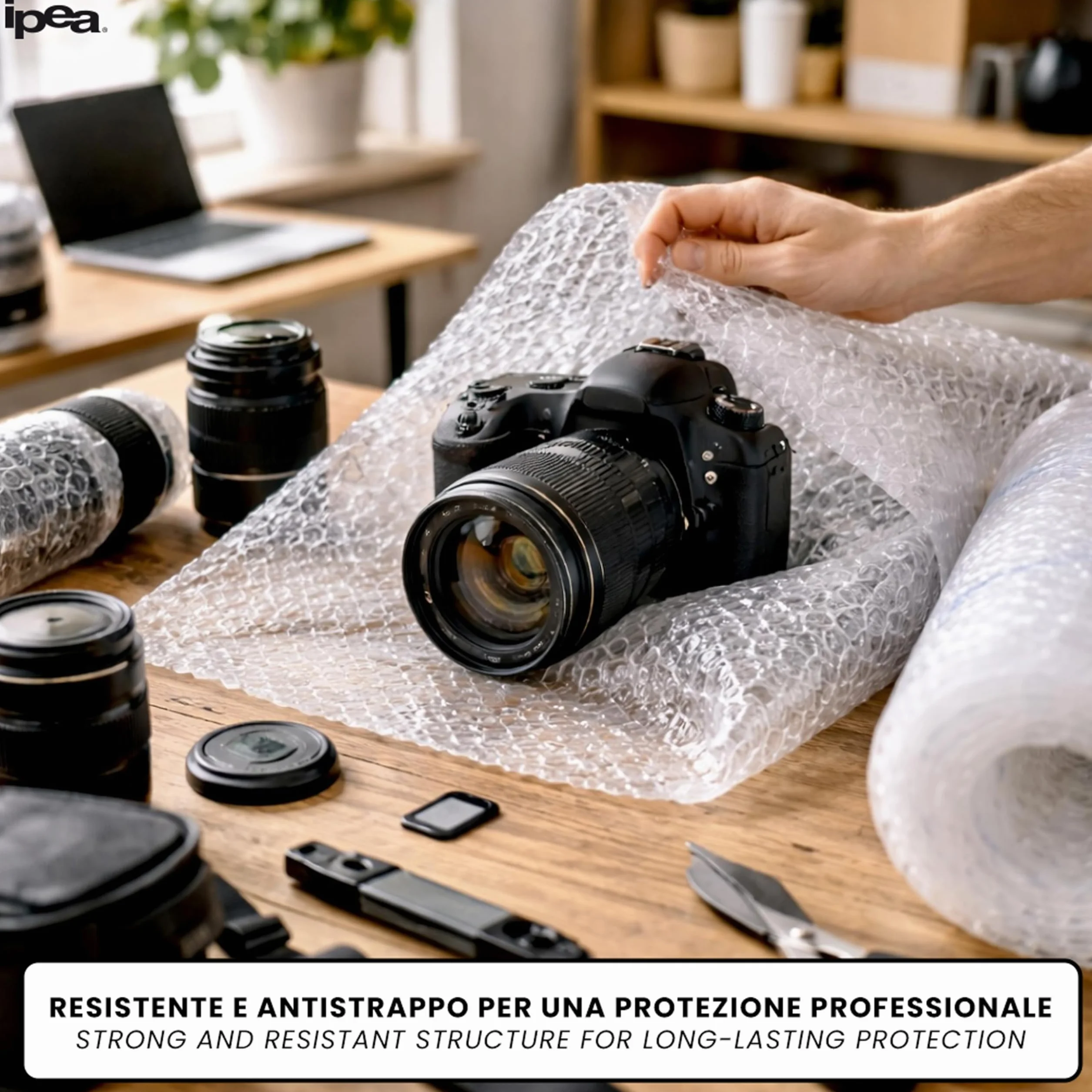 IPEA Rouleau Papier Film à Bulles 20 Mètres x 30 cm 55 g/m² pour Emballage et Protection