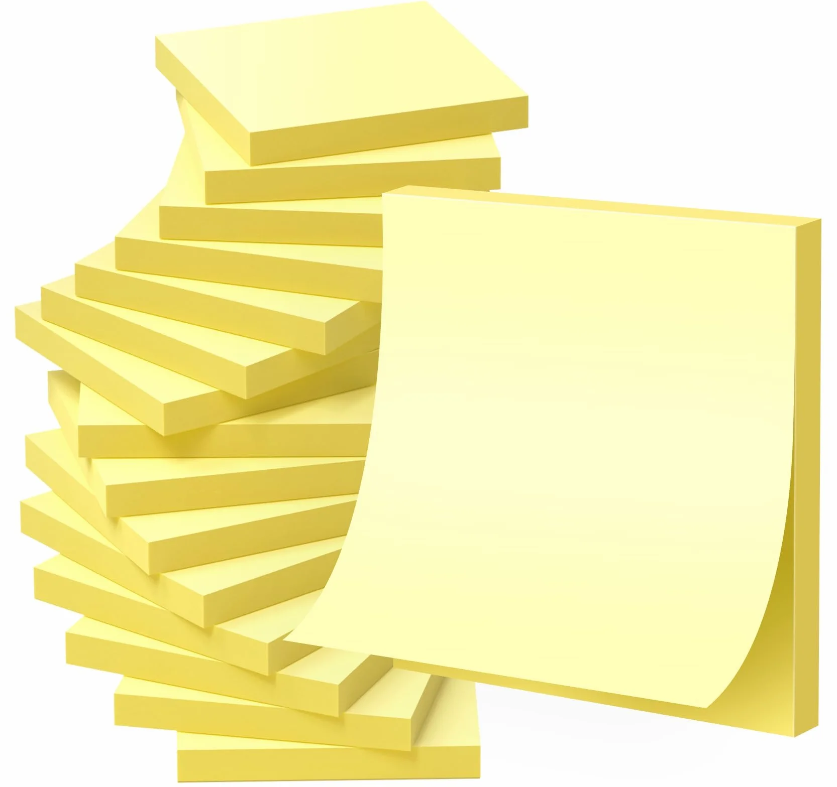 Agoer Notes Autocollantes 2400 Feuilles Super Sticky 76x76 mm 12 Blocs