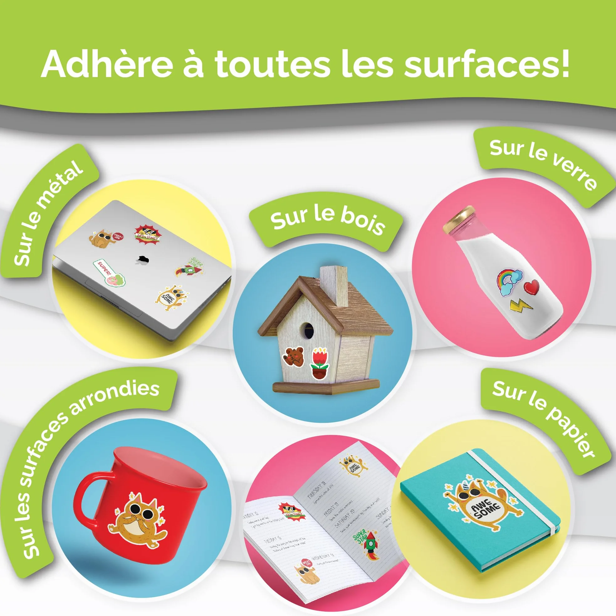 Papier autocollant vinyle imprimable blanc mat résistant à l'eau Lot de 34 feuilles