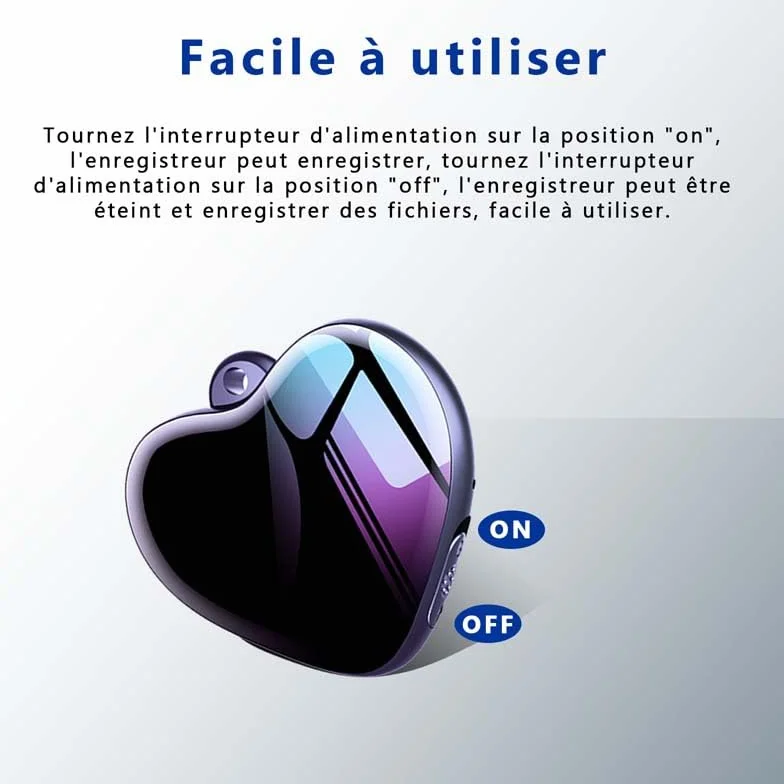 Mini enregistreur vocal numérique activé par la voix, dispositif d'enregistrement sonore porte-clés portable STTWUNAKE