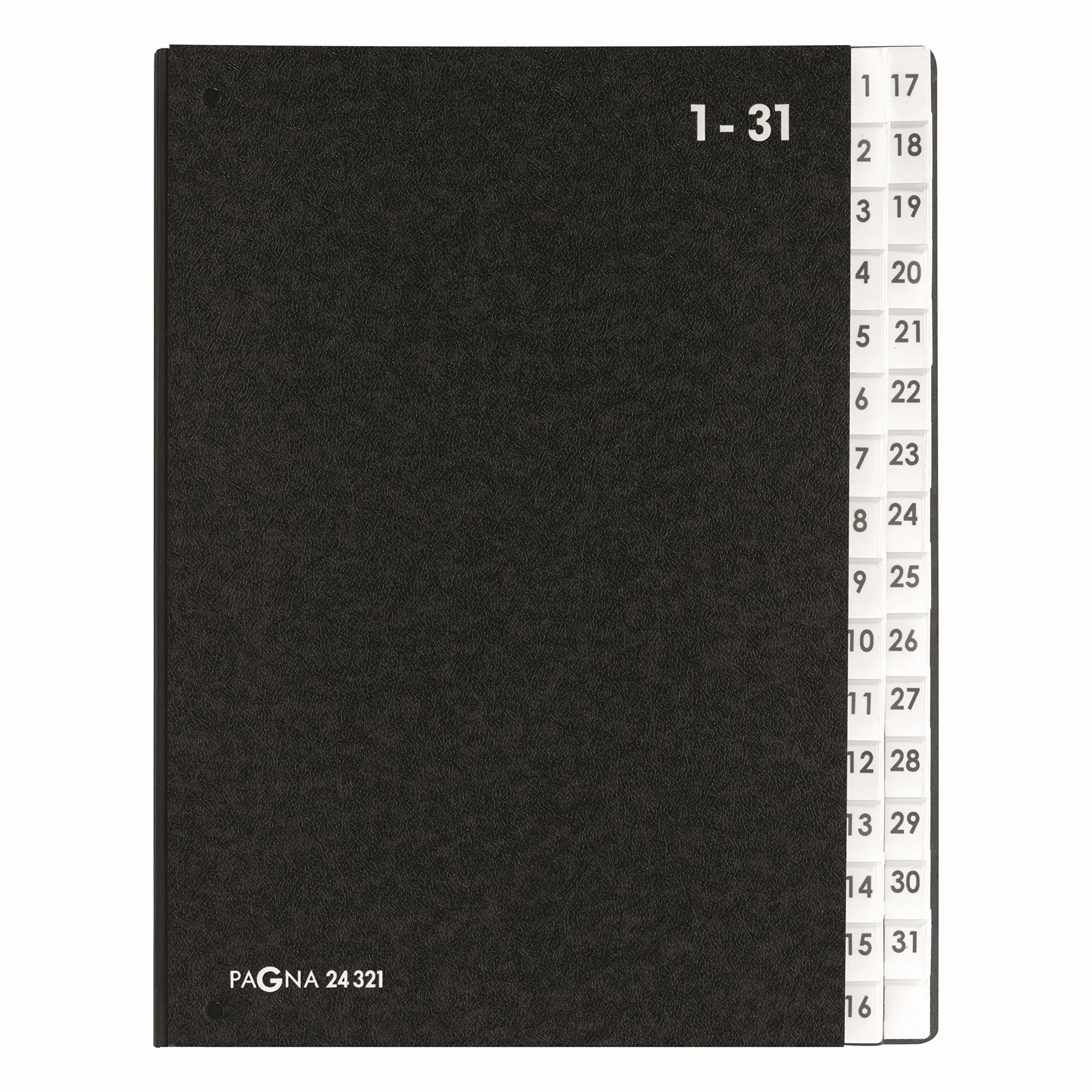 Pagna 1-31 Agenda Organiseur Noir