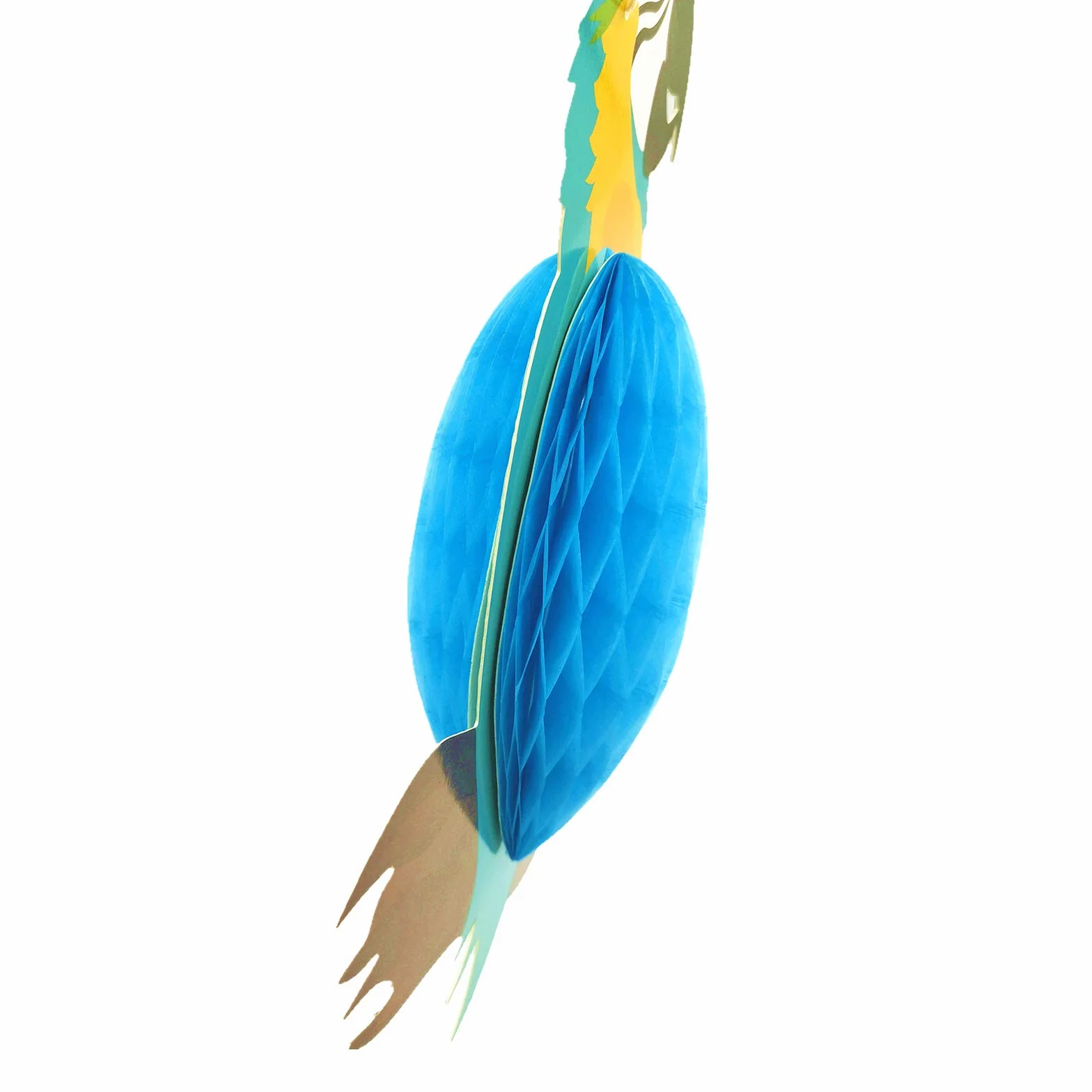 12 Pièces Découpes de Papier Nid D'abeille Oiseaux Tropicaux Perroquet Décorations Suspendues pour Fête Hawaïenne