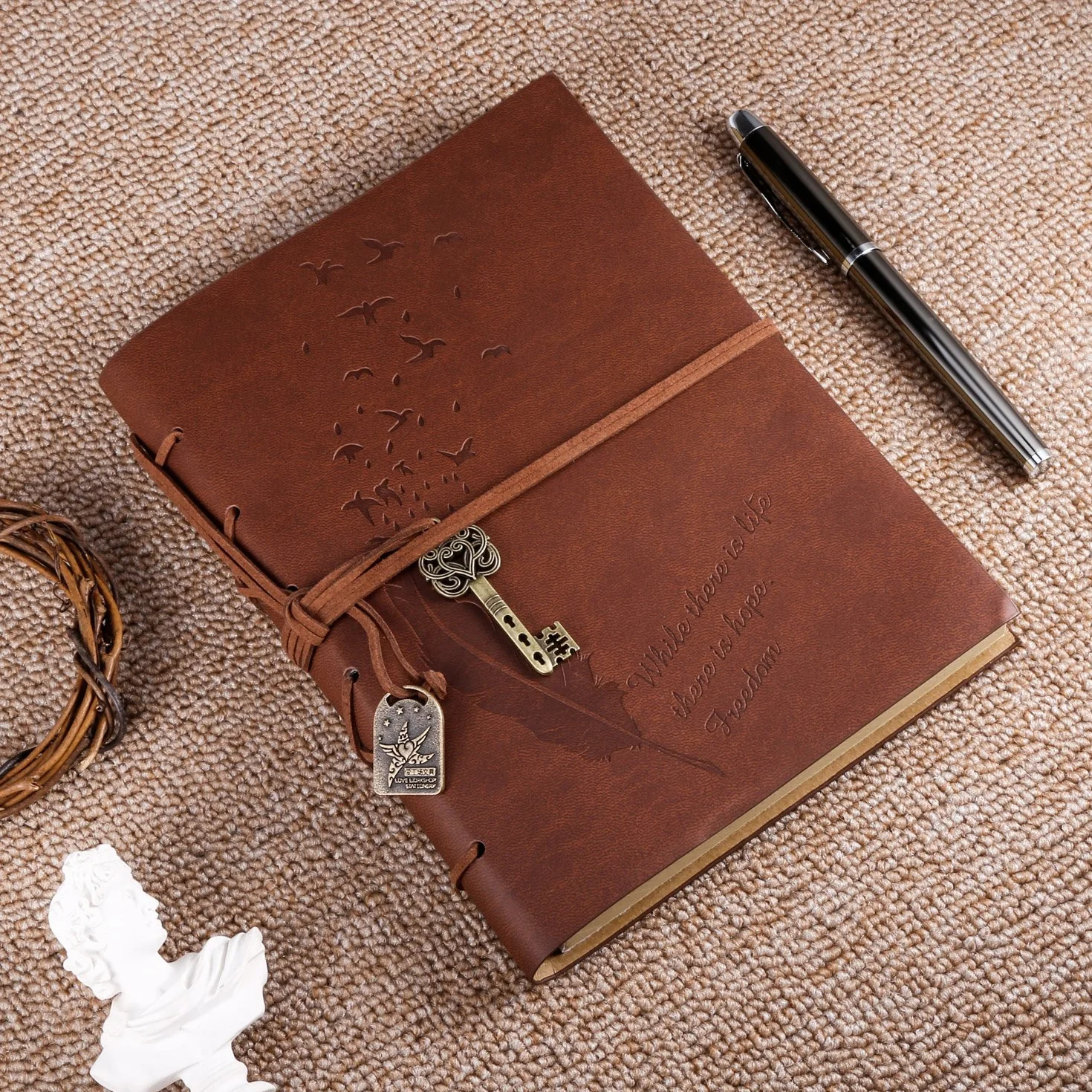Carnet De Voyage A5 Cuir Vintage Journal Intime Notebook Cahier Café