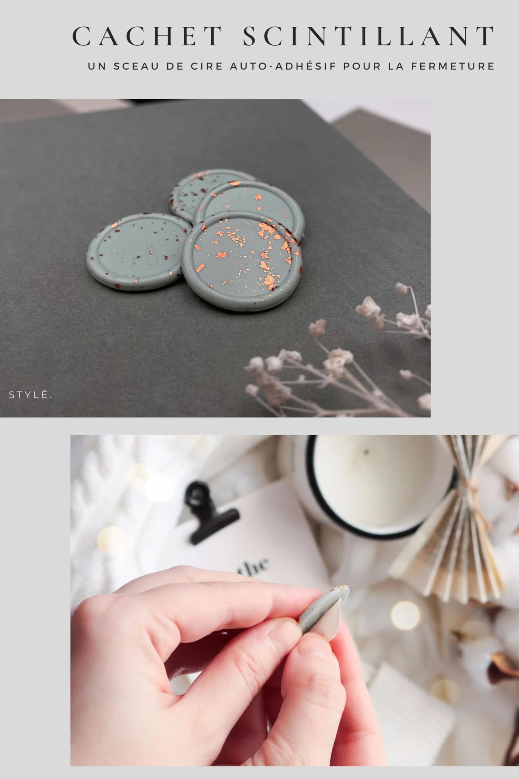 Carte de mariage originale avec enveloppe et sceau de cire - Joli Coon
