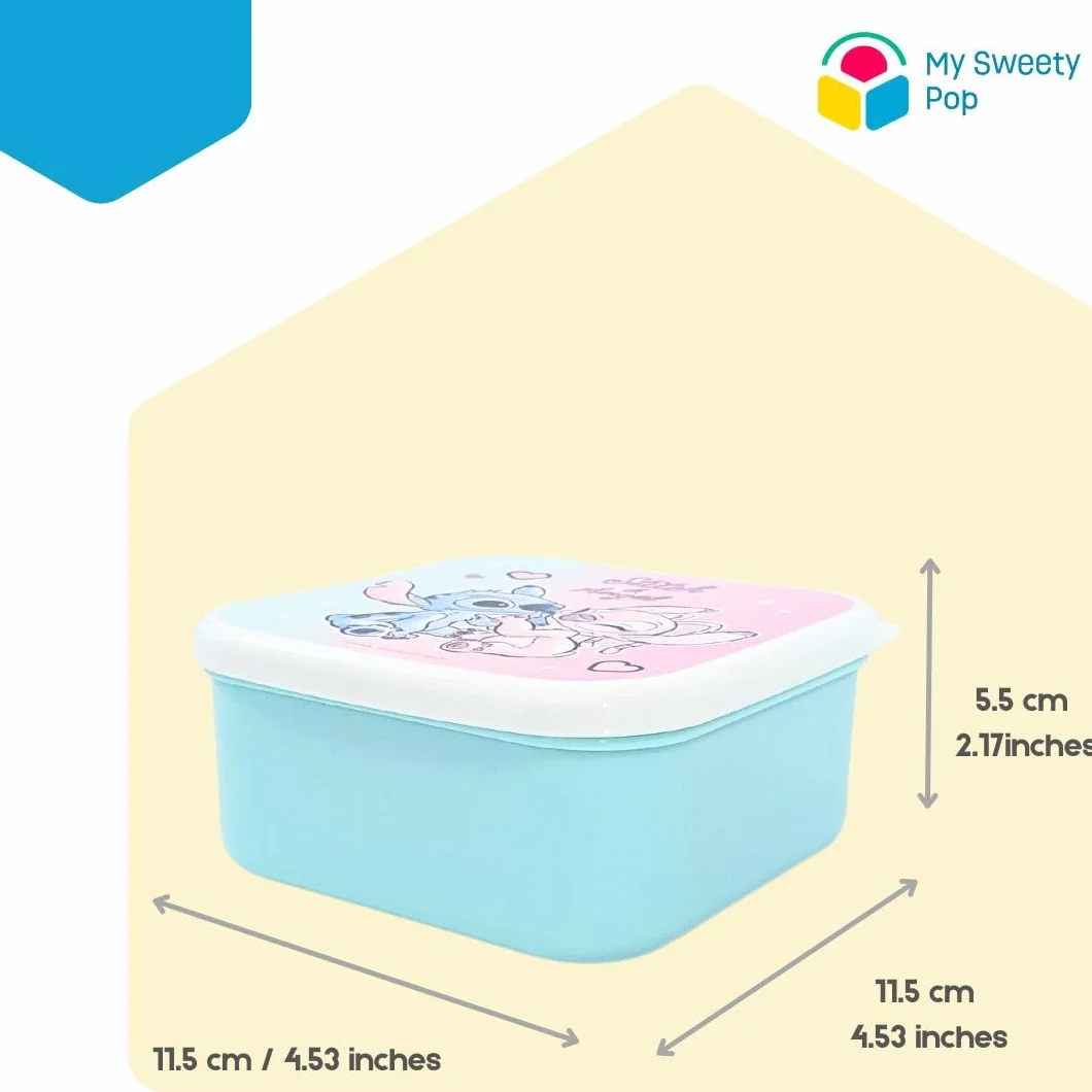 Lunch box Stitch 11,5 cm Violet/Bleu/Rose Lot de 3 pour enfant