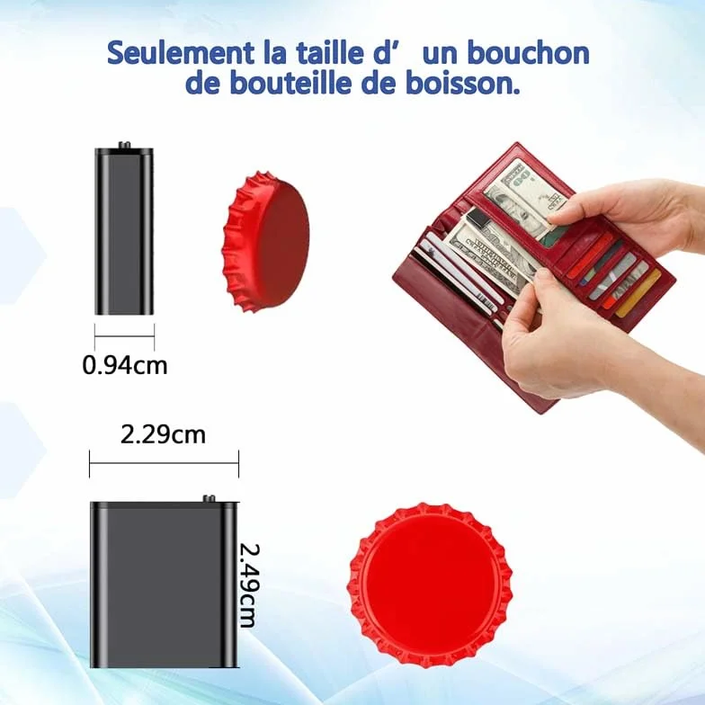 STTWUNAKE Mini dictaphone espion enregistreur vocal numérique 0,95 cm