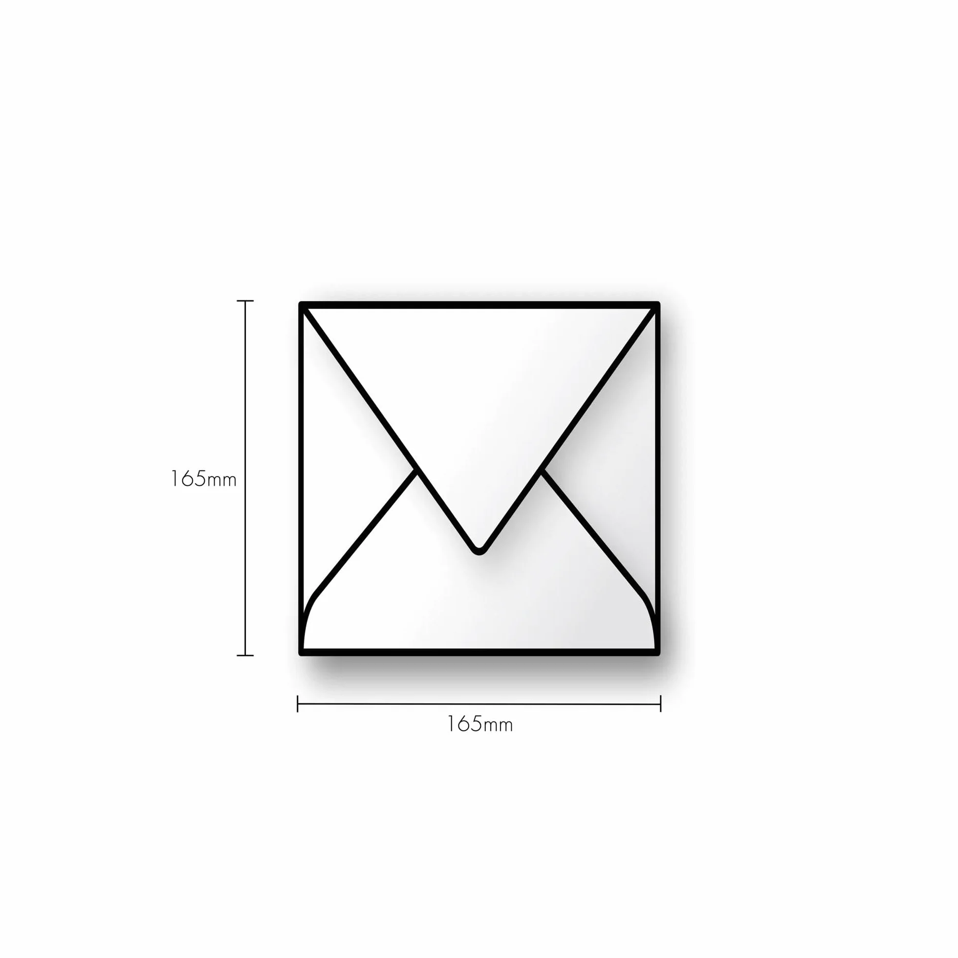 Clairefontaine Enveloppes Gommées 16,5x16,5cm 120g/m² Blanc - Paquet de 20 - Gamme Pollen