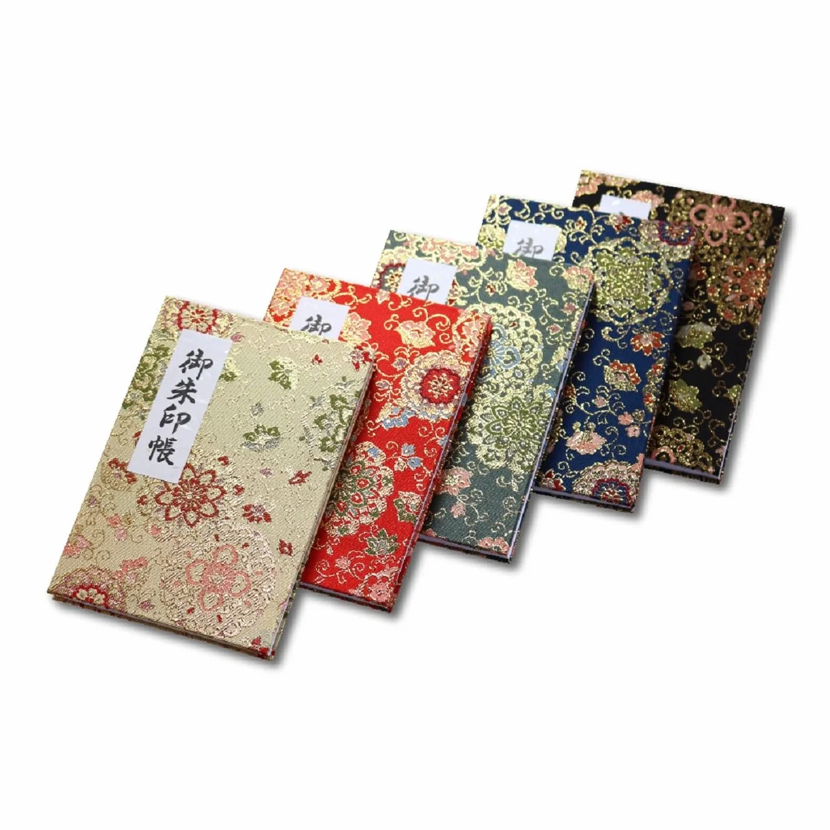 Goshuin-cho Livre de Pèlerinage Japonais Couverture Protection Noir 40 Pages Brocade 16,3 cm x 11,2 cm