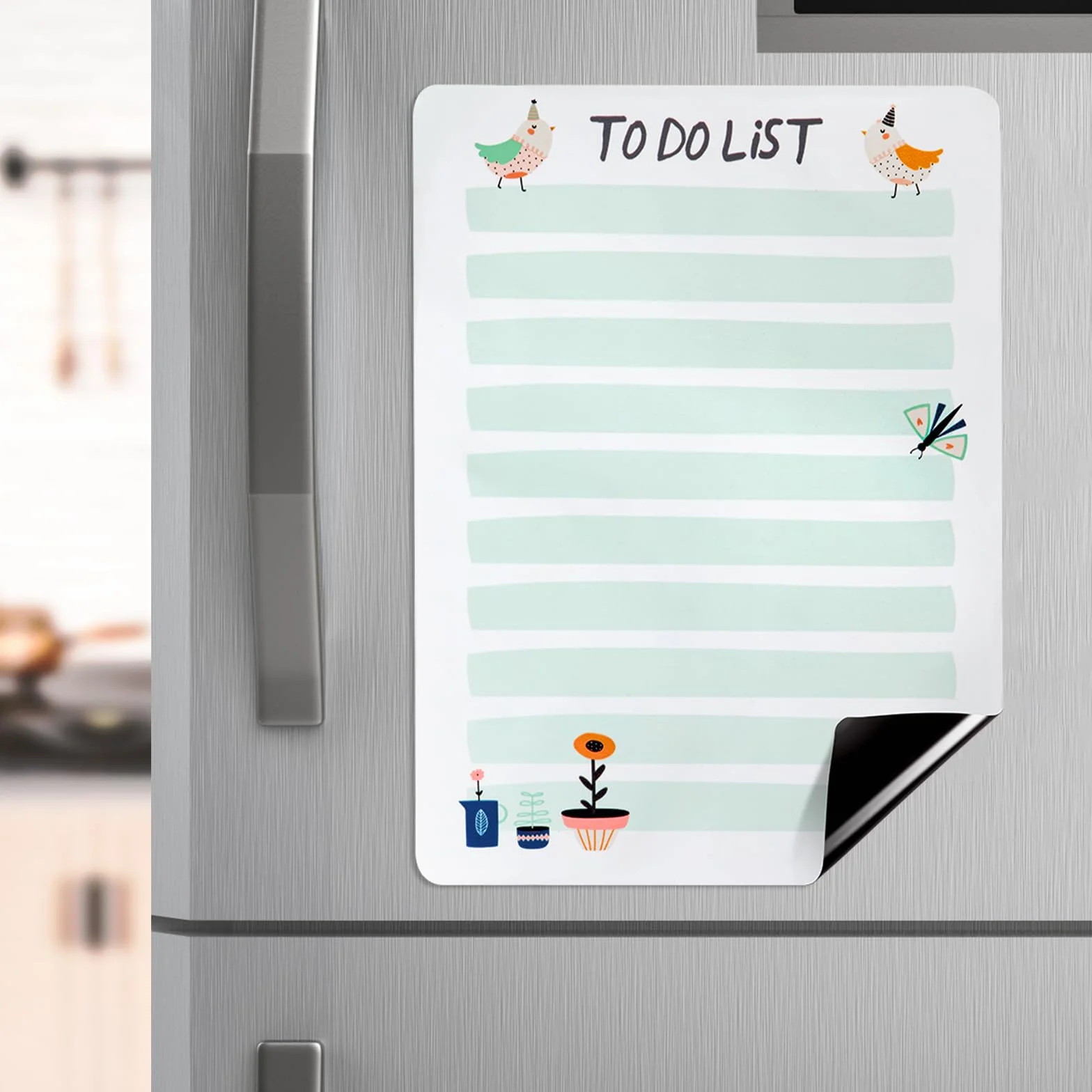 Tableau Blanc Magnétique A4 pour Réfrigérateur Liste de Tâches Vert