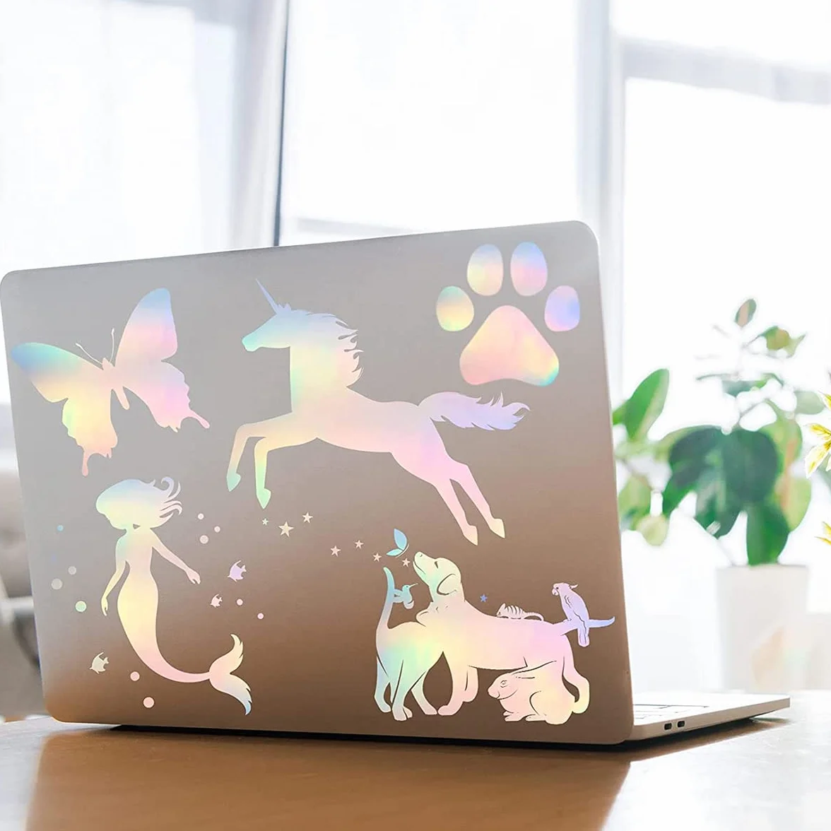 Papier autocollant holographique imprimable A4 30 feuilles 6 motifs imperméable