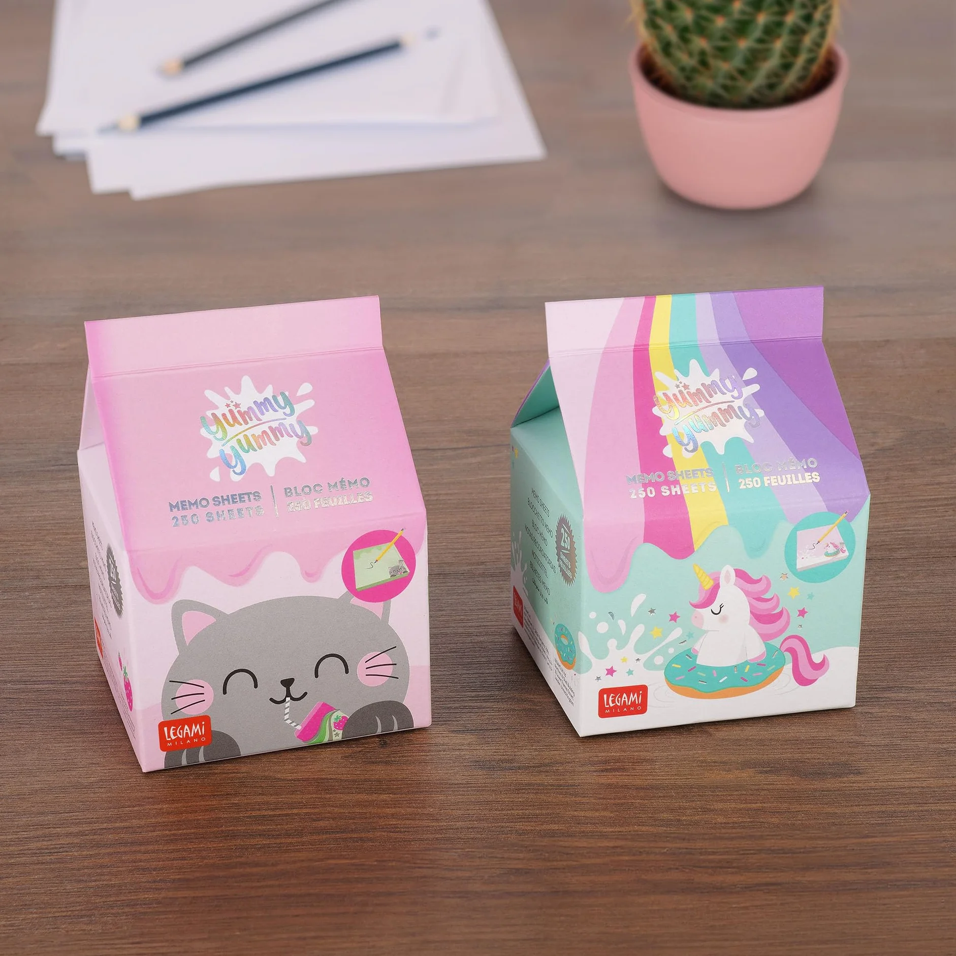 Legami Bloc mémo Yummy Yummy 250 feuilles détachables Papier FSC 7 x 10 x 7 cm