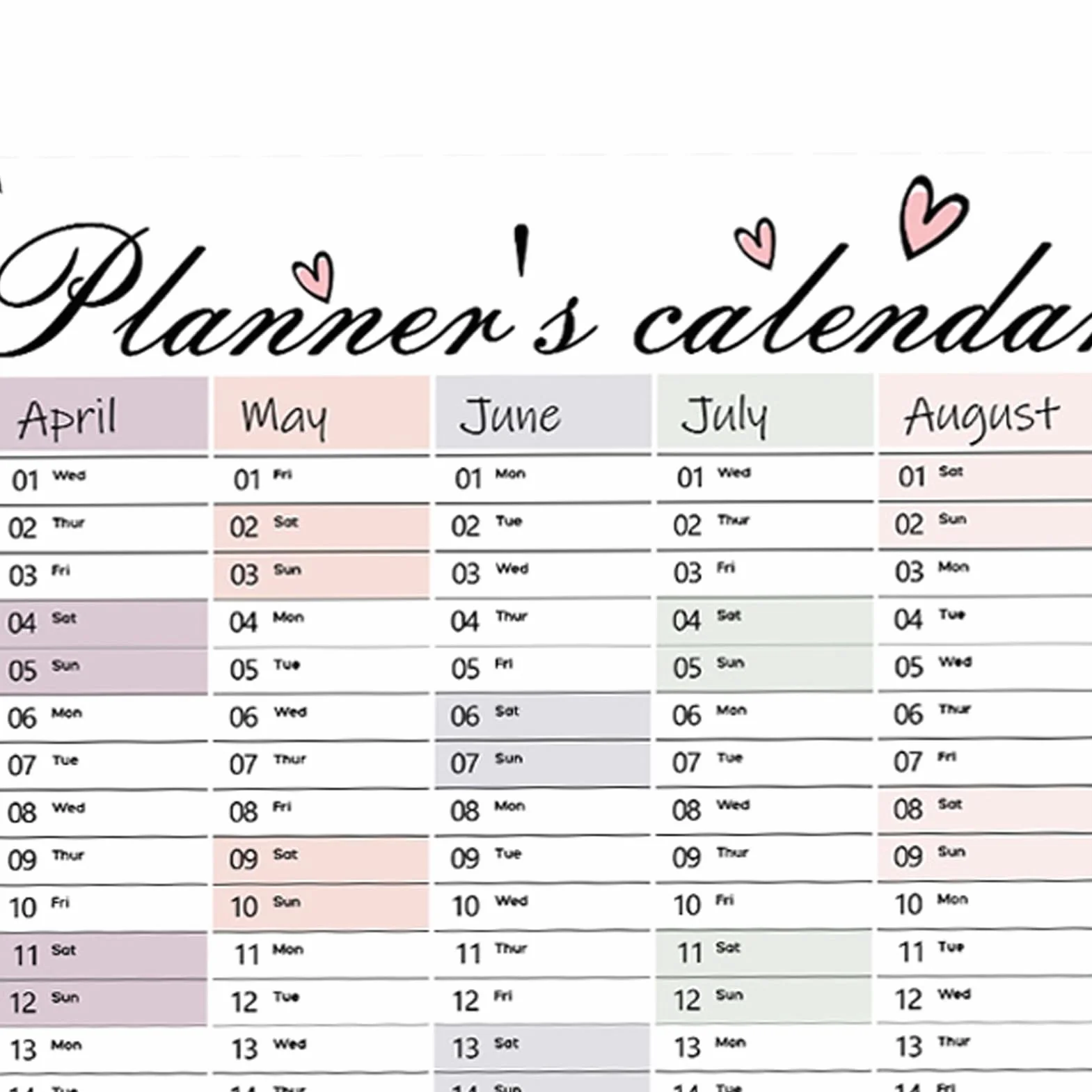 Calendrier Mensuel 2026-2026 Grand Planificateur Papier Vertical Janvier Décembre Bureau Salle Classe