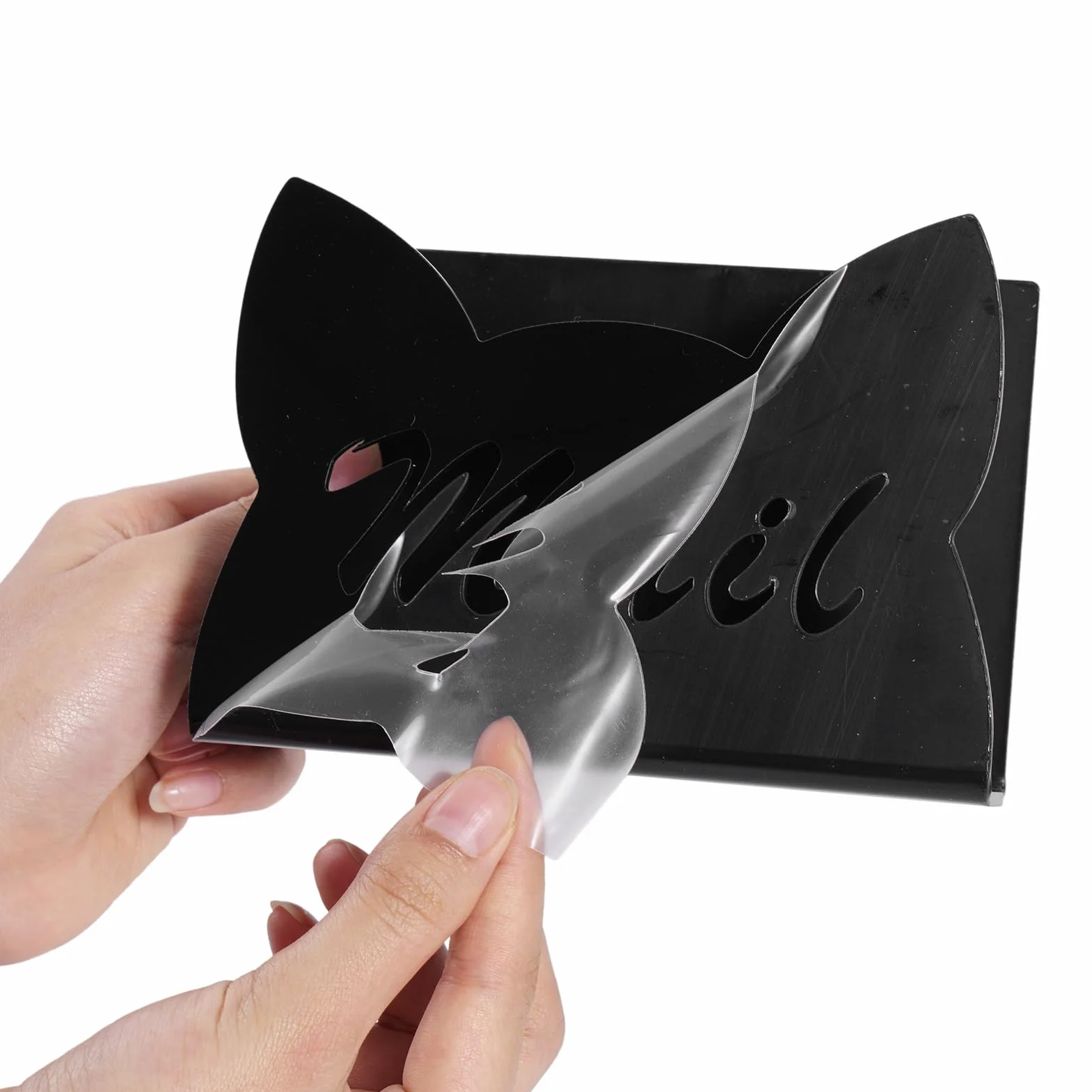 Organiseur de courrier Bureau 15 x 6 x 10 cm Bois Noir Trieur de documents
