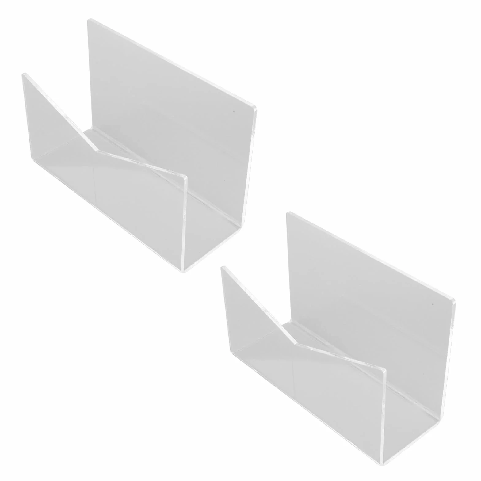 Porte-courrier en Acrylique Transparent pour Bureau, Support d'Enveloppe Autoportant