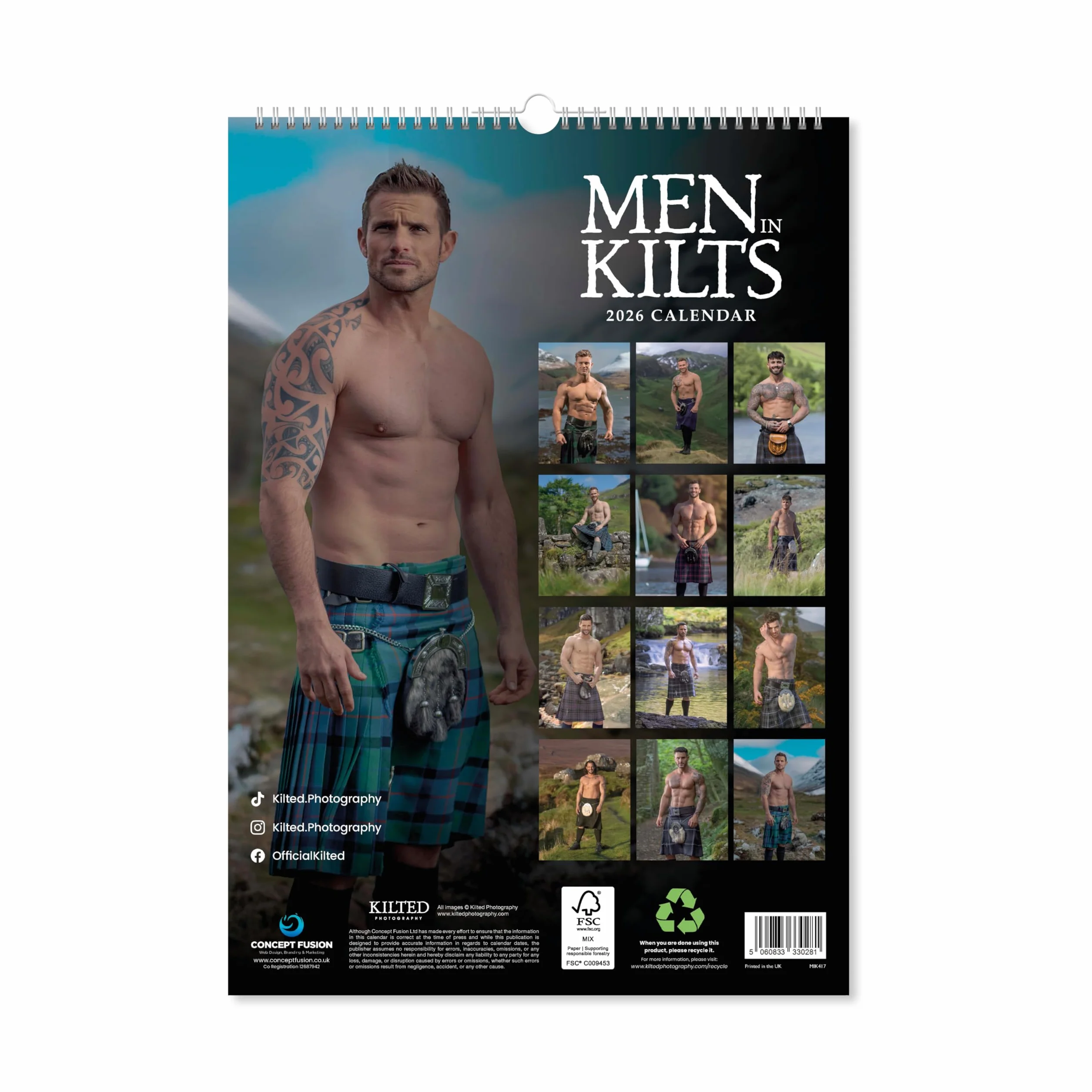 Calendrier 2026 Men in Kilts A3
