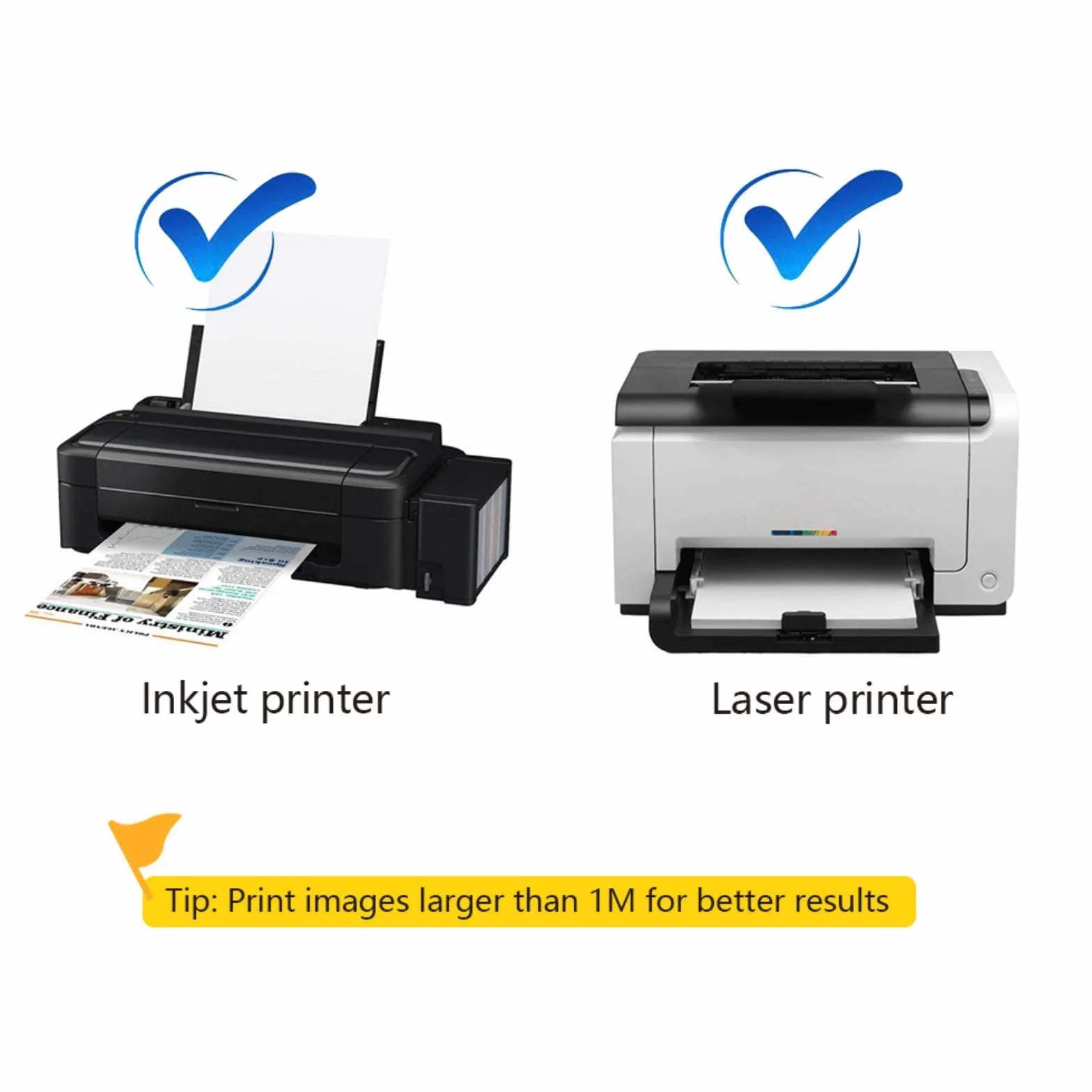 Papier autocollant vinyle imprimable imperméable A4 brillant blanc 35 feuilles pour imprimante jet d'encre
