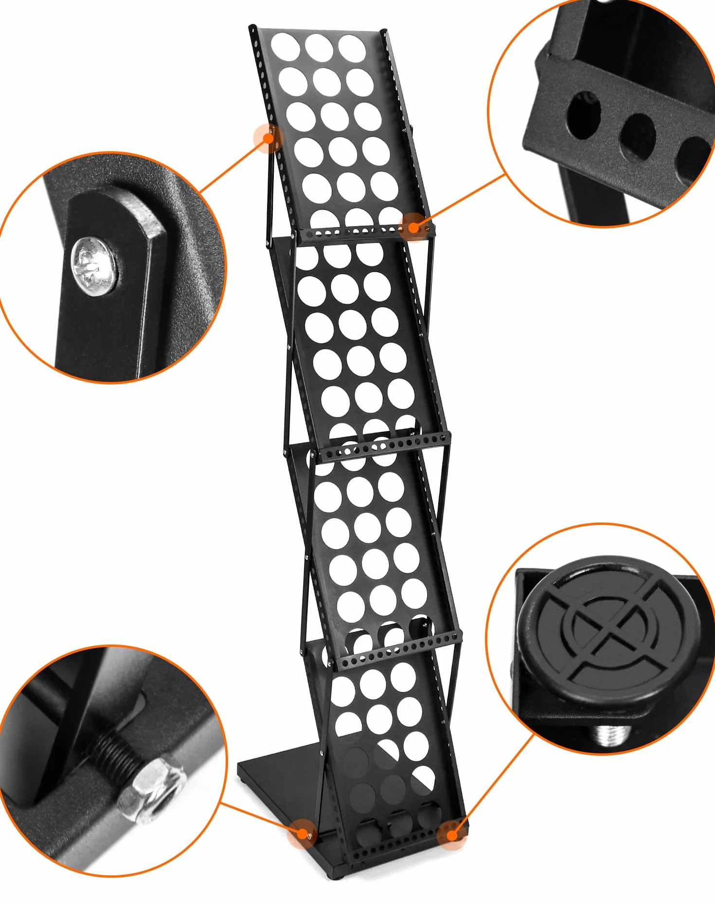 QWORK Porte-brochure A4 pliable noir