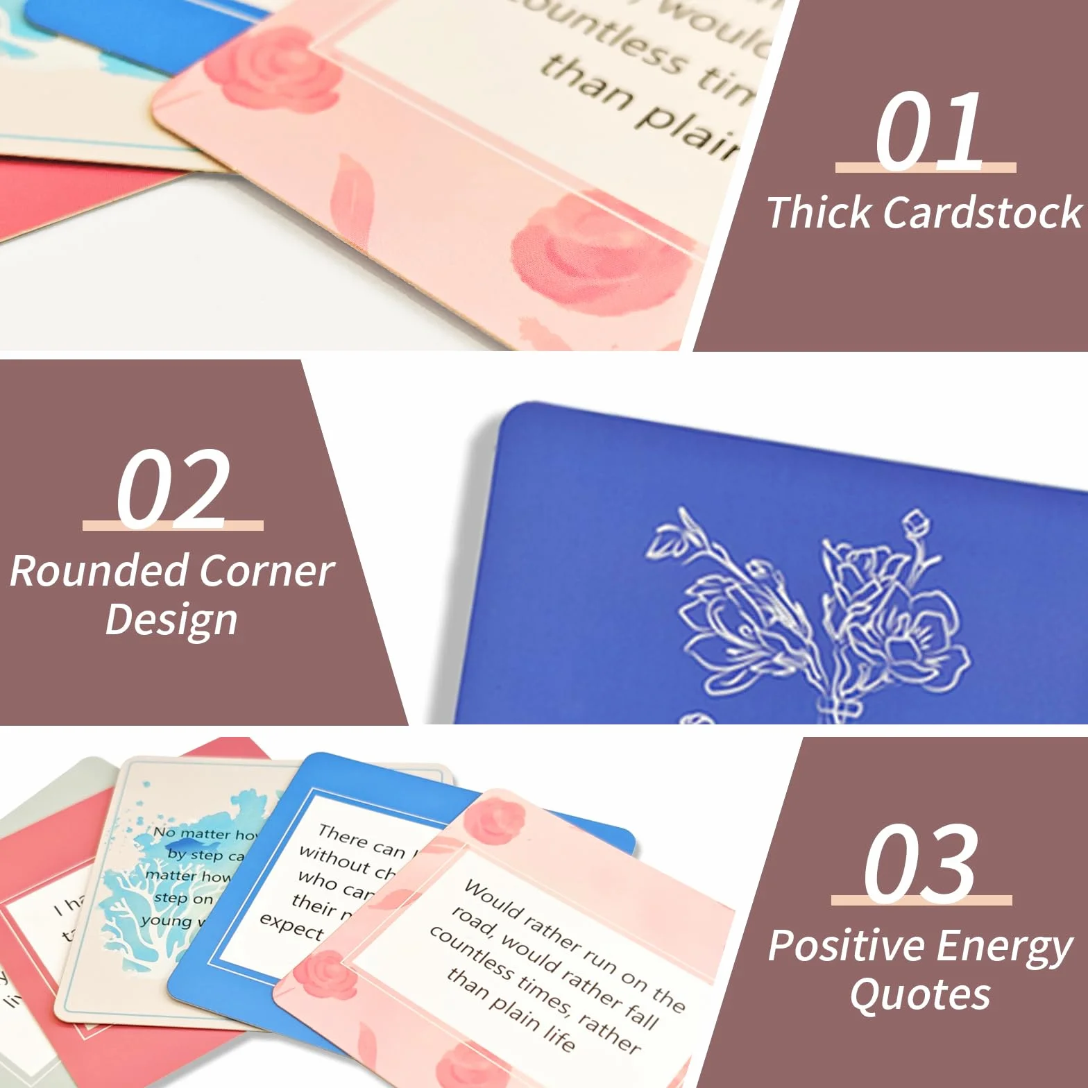 Cartes d’Affirmations Positives pour Femmes Méditation Pleine Conscience Motivation Citations Inspirantes Cadeau Anniversaire