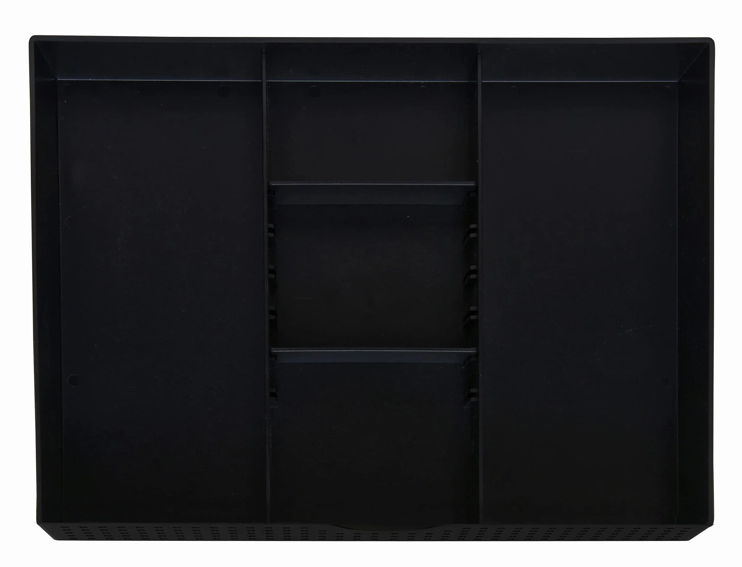 Amtido Plateau de rangement de tiroir de bureau 3 compartiments avec 2 séparateurs réglables noir