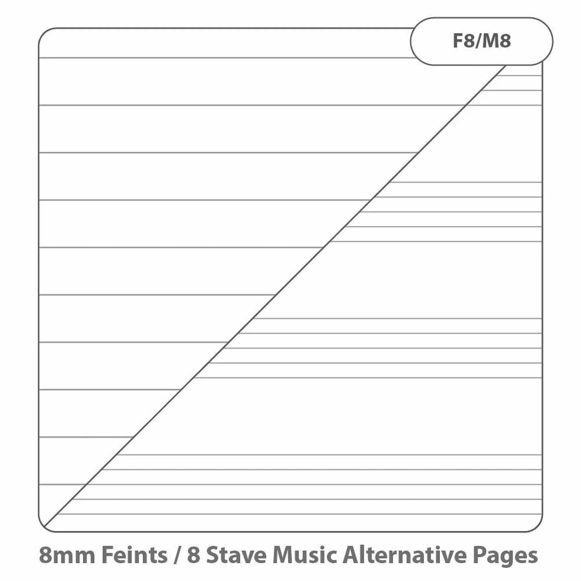 Rhino M8 Lot de 10 cahiers de musique 48 pages Bleu clair 200x165
