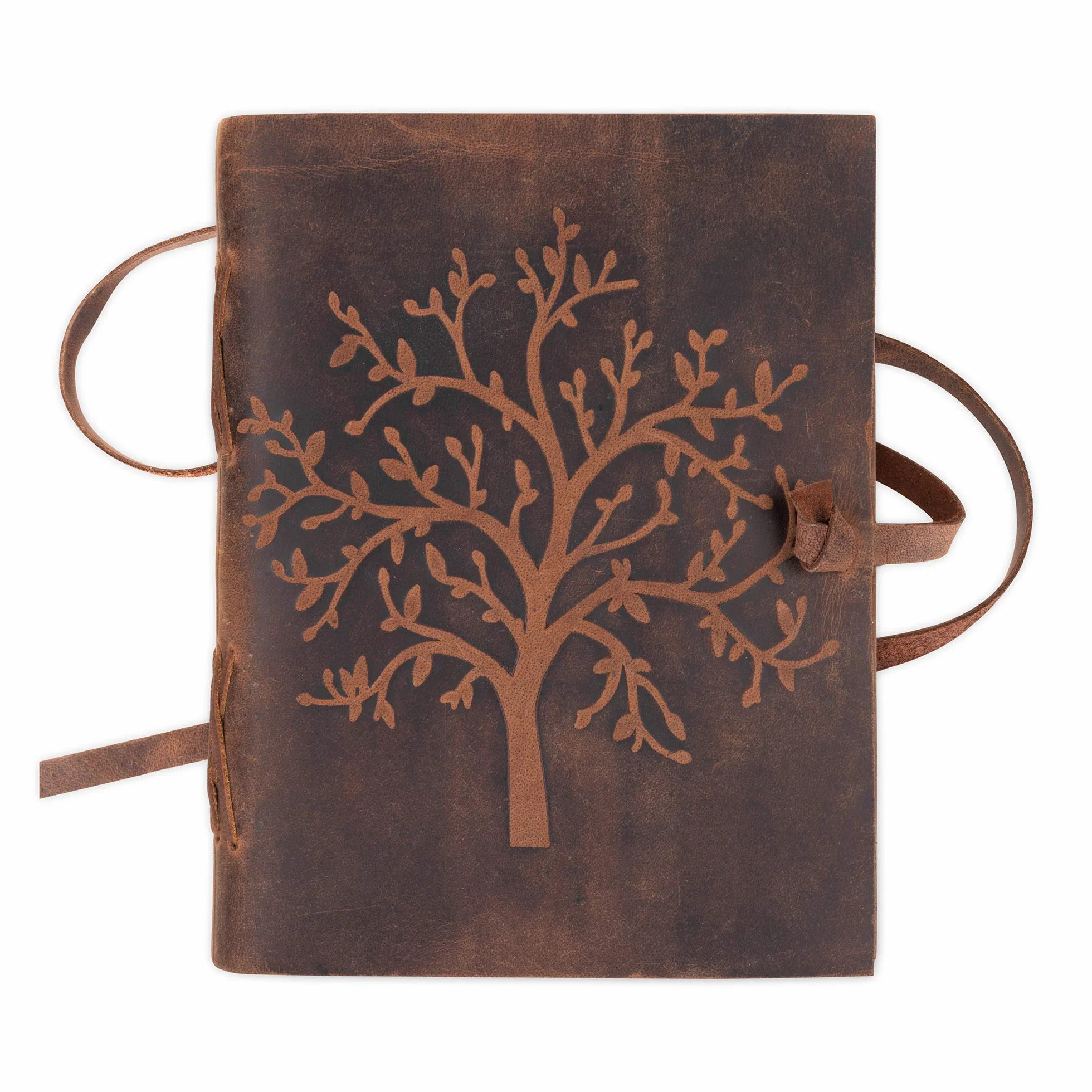 Moonster Carnet de Notes Ligné en Cuir 20 x 15 cm 400 Pages Arbre de Vie en Relief Journal Intime