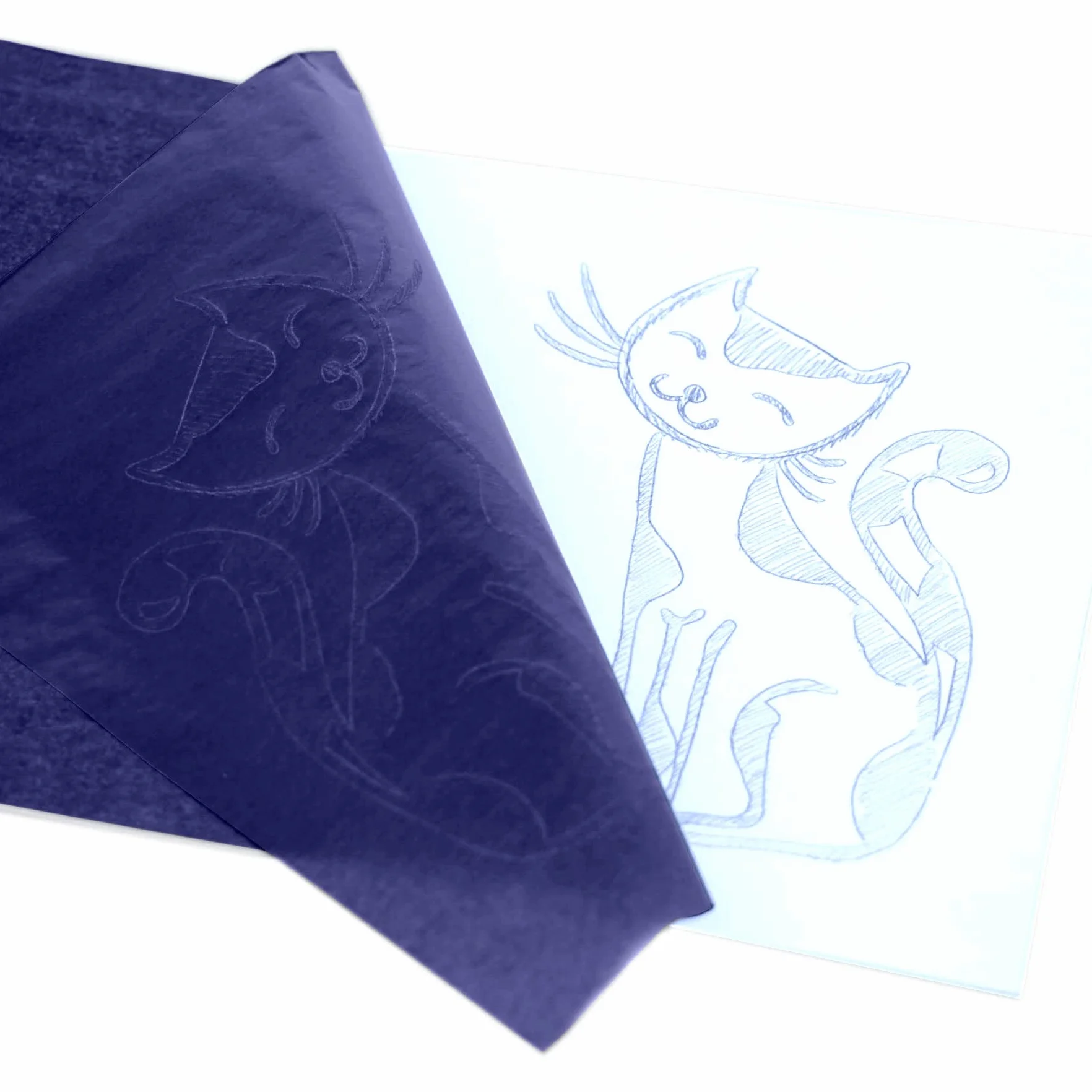Lot de 50 Feuilles de Papier Carbone pour écriture Manuscrite Bleu Format A4