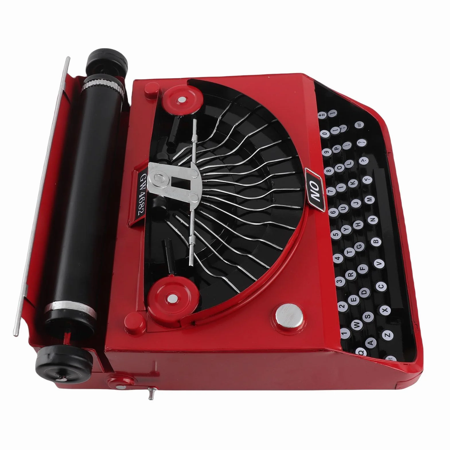 Machine à Écrire Rétro Classique Dpofirs, Rouge, Fer, 31x31x11,5 cm