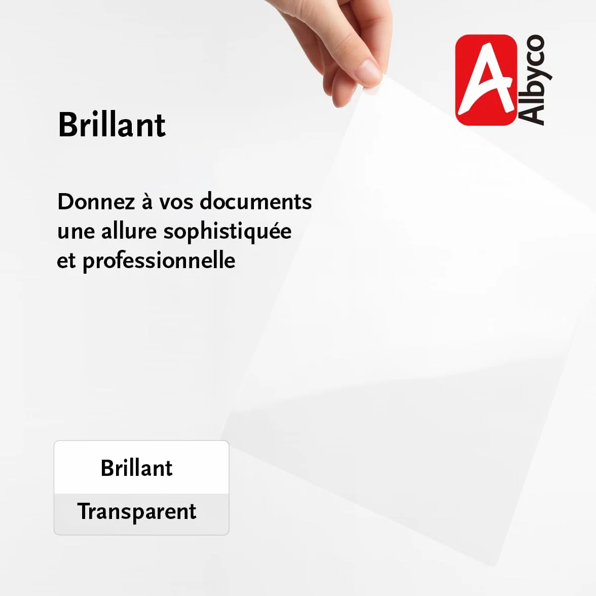 Albyco Pochettes de Plastification A4 216x303mm 2x80 Microns Brillant Paquet de 100 Pièces