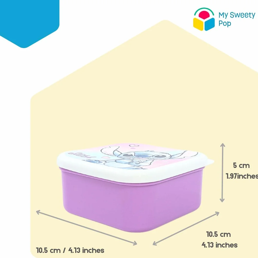 Lunch box Stitch 11,5 cm Violet/Bleu/Rose Lot de 3 pour enfant