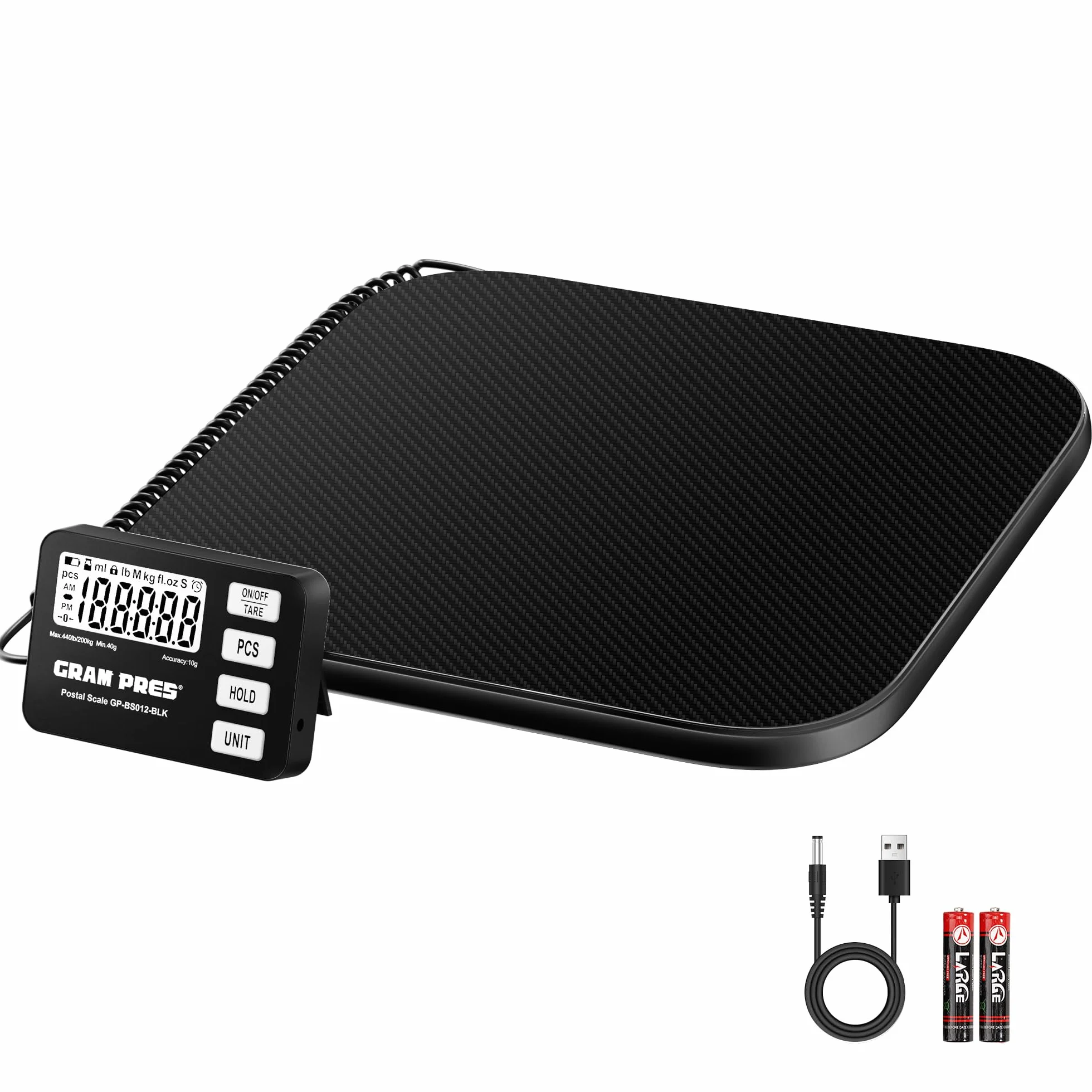 GRAM PRES Balance d'expédition numérique 200 kg/10 g LCD Maintien Tara Pièces