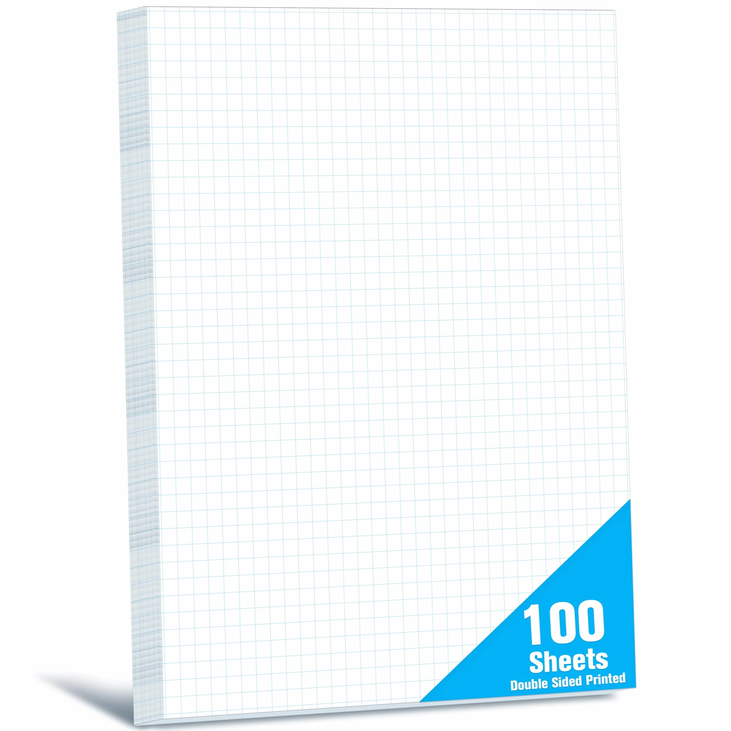Lot 100 feuilles papier quadrillé double face 10,2x10,2 cm 4 carrés par pouce pour étudiants dessin ingénierie