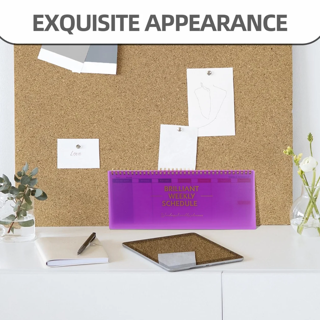 Planificateur Semainier Non Daté Détachable 12.20x30.50cm Bloc-Notes Organiseur Hebdomadaire Maison Bureau