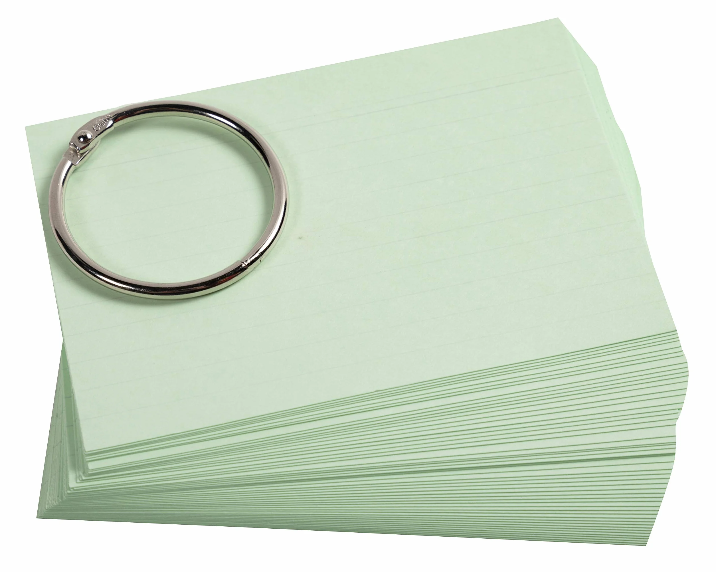 Exacompta Paquet de 50 Flashcards A7 Bristol Ligné Perforé avec Anneau