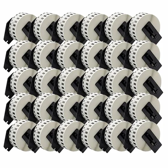 Étiquettes continues compatibles Brother P-Touch 62 mm x 30,48 m pour QL1050 QL1060N QL500 QL560VP QL570 QL580 QL700 QL710W QL800 QL810W