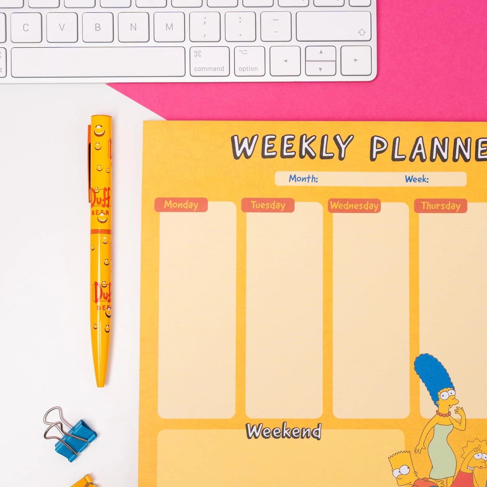 Planificateur Hebdomadaire Les Simpson Grupo Erik Weekly Planner Familial