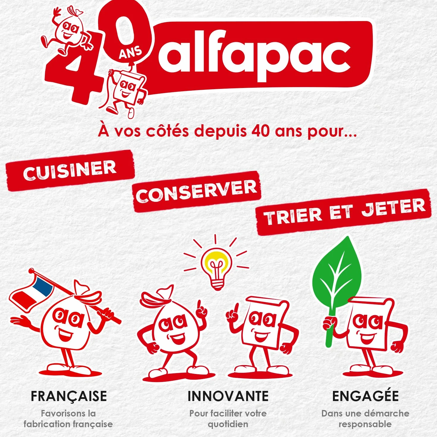 Alfapac film étirable 50M adhérent résistant fabriqué en France