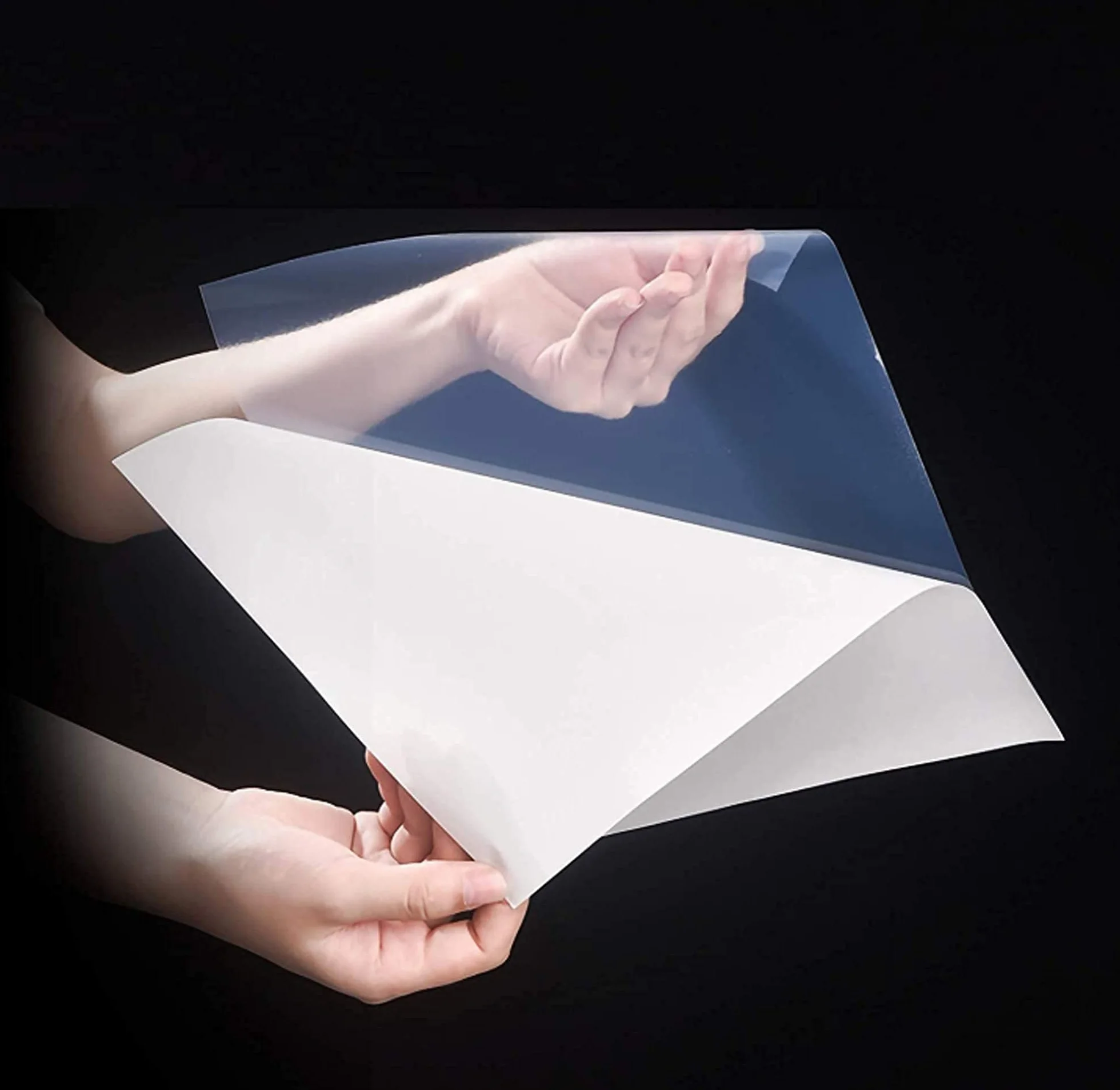 Papier autocollant vinyle translucent imprimable A4 21x29,7 cm semi-transparent étanche pour imprimante jet d'encre laser lot de 25 feuilles