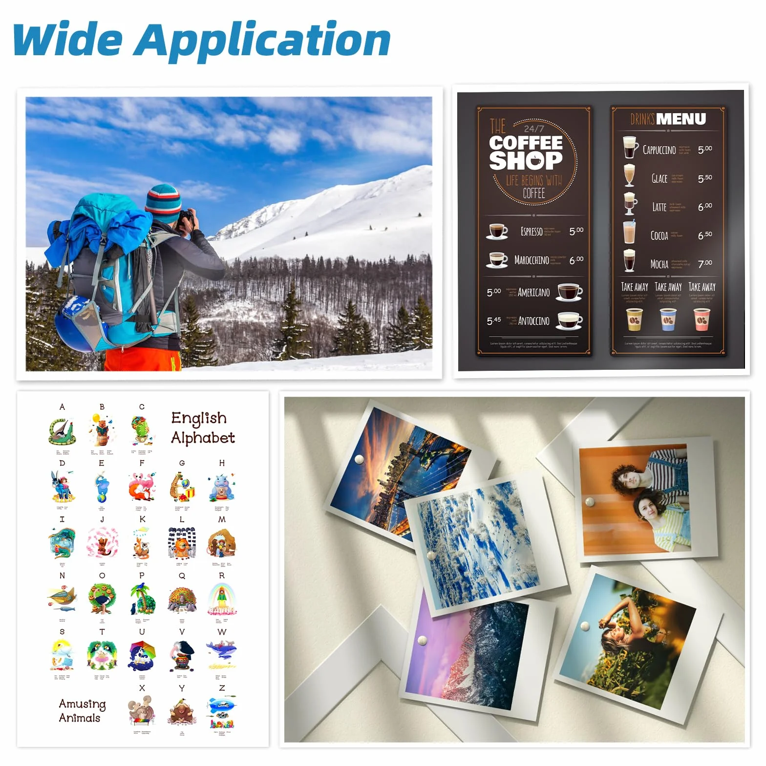 Papier Photo A4 300gsm Mat Double Face 100 Feuilles Imprimable