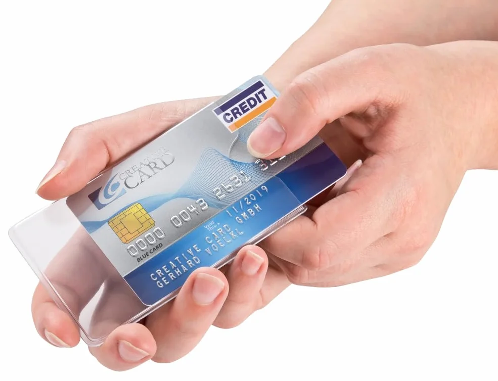 Étui Porte-Carte Bancaire Transparent Rigide 10 Pièces - Protège Carte Navigo, Identité, Vitale & Bus