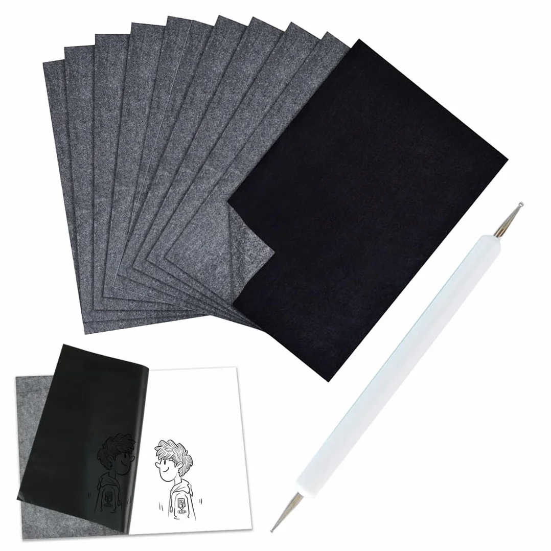 YAYNO Lot de 50 feuilles Papier Transfert Carbone A4 pour Bois Toile Surfaces Artistiques