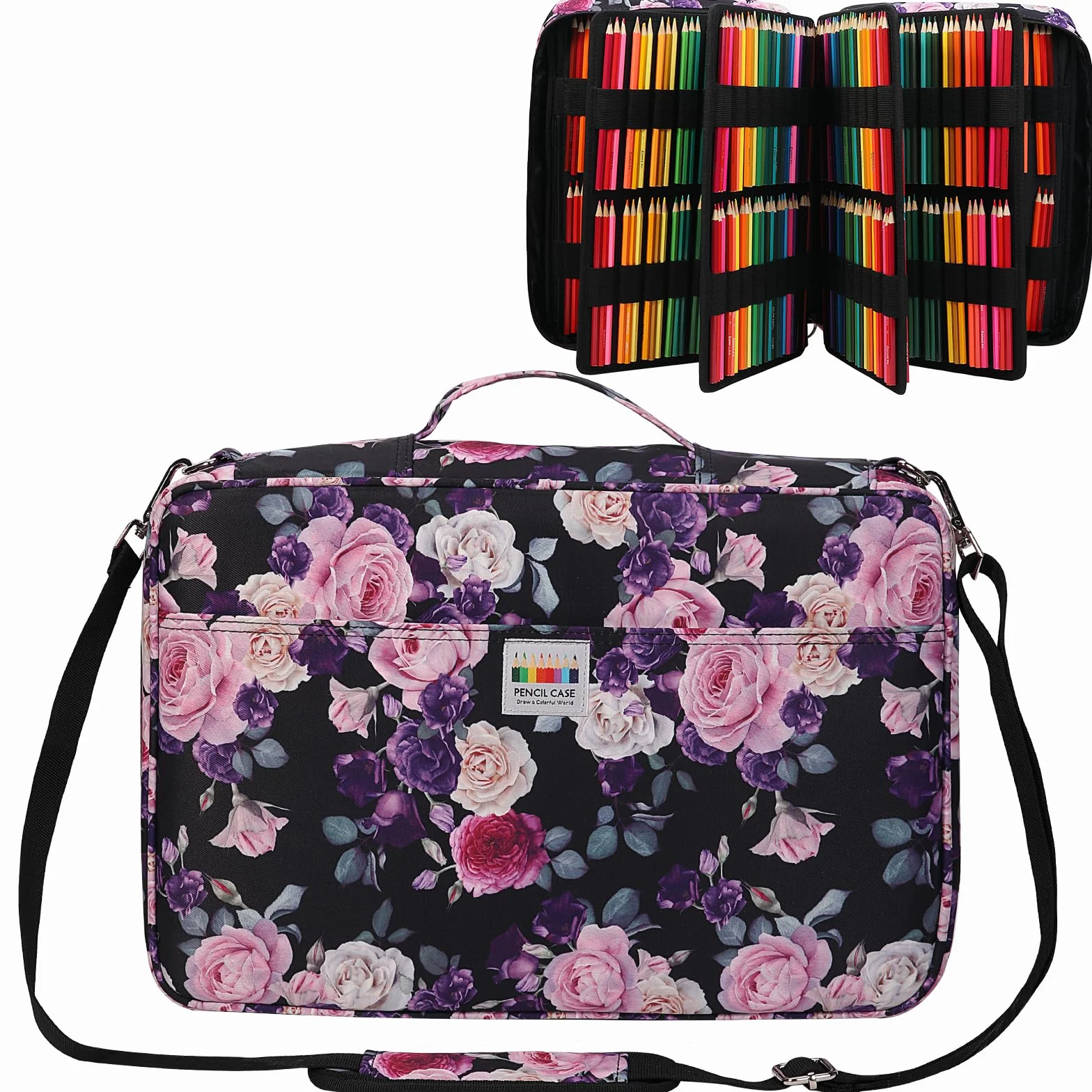 JAKAGO Trousse à crayons étanche grande capacité 480 couleurs organisateur peinture artiste