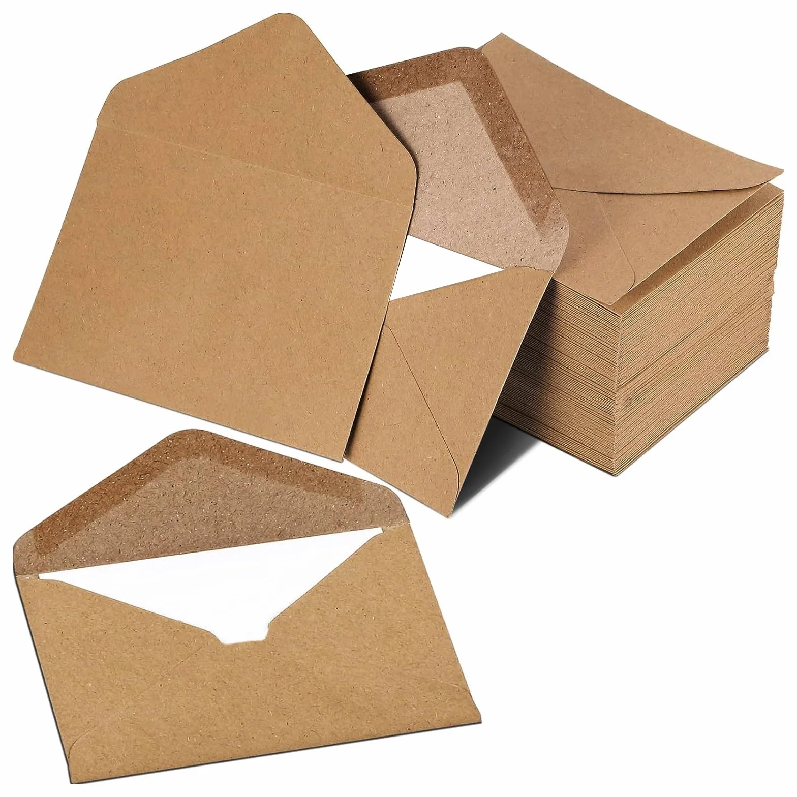 Enveloppes en Papier Kraft DIN C6 162 x 114 mm 100 pièces