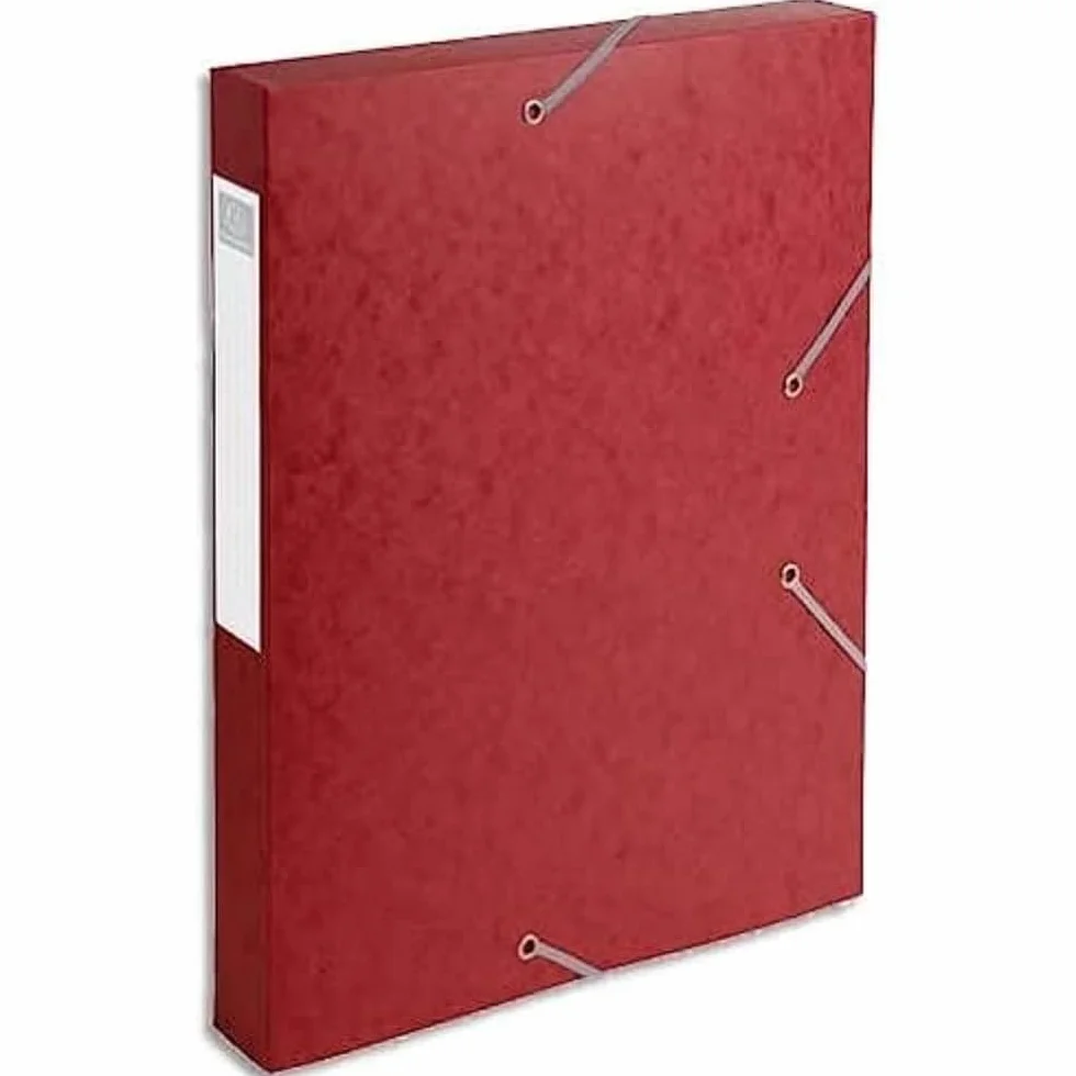 Exacompta CARTOBOX Boîte de Classement A4 Rouge 25x33cm Dos 4cm 600g/m²
