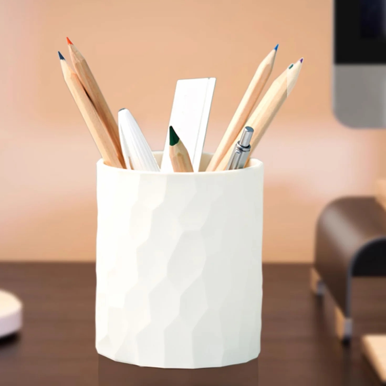 Pot à crayons Porte stylo en silicone étanche style nordique pour bureau décoratif