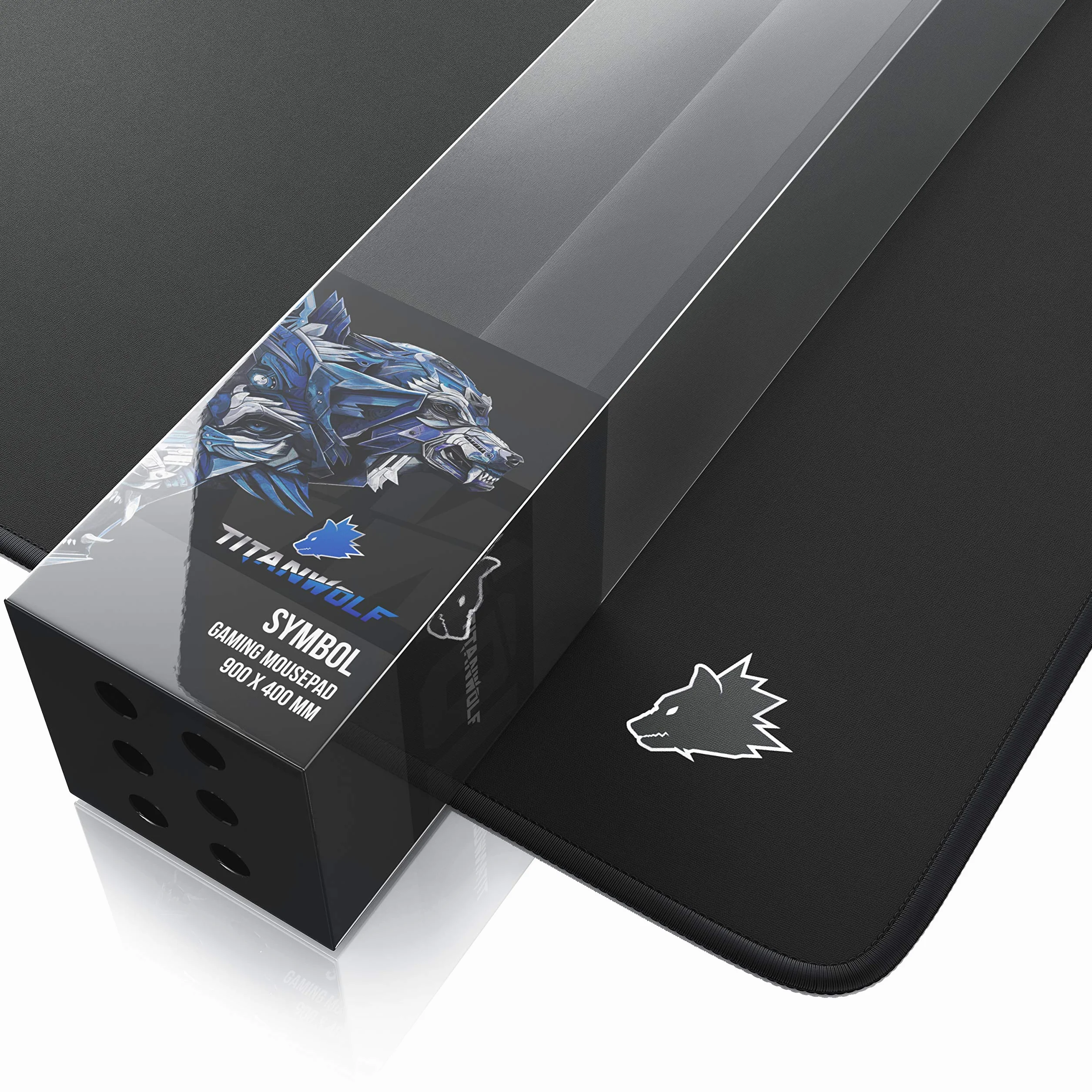 Titanwolf Tapis de souris XXL Speed Gaming noir 900 x 400 mm Grande base de table