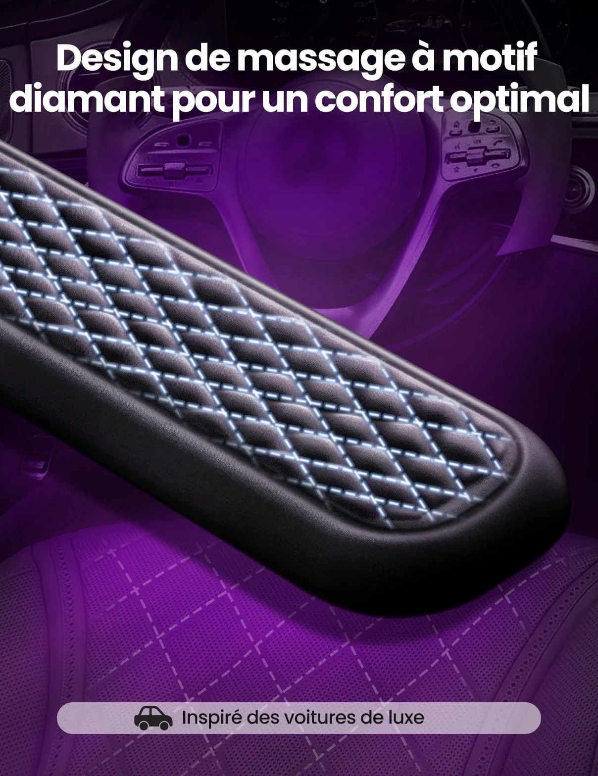 Vaydeer Repose-Poignet Clavier Souris Mousse Mémoire Kit Antidérapant Wrist Rest Pad Ordinateur Portable Noir