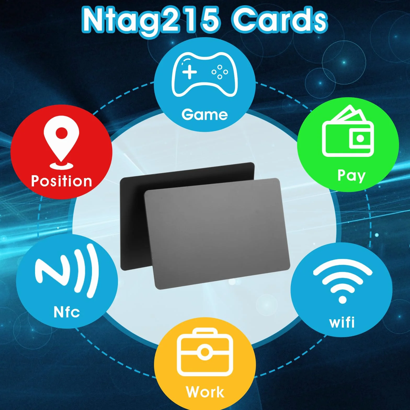 Cartes de visite en métal NFC Oruola Lot de 25 pour smartphones