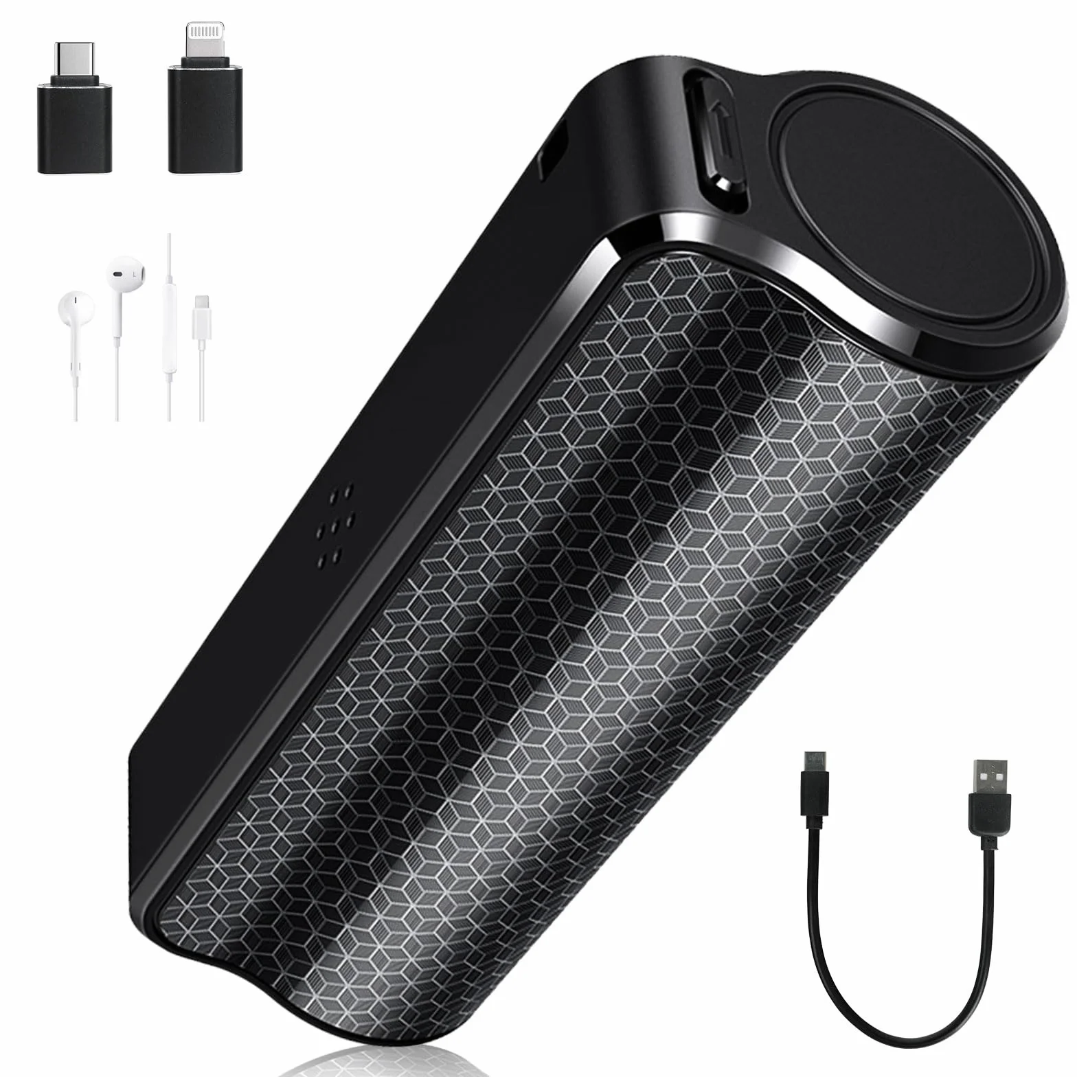 Enregistreur Vocal Espion Discret 128GB Dictaphone Enregistrement One-Touch 1537 Kbps