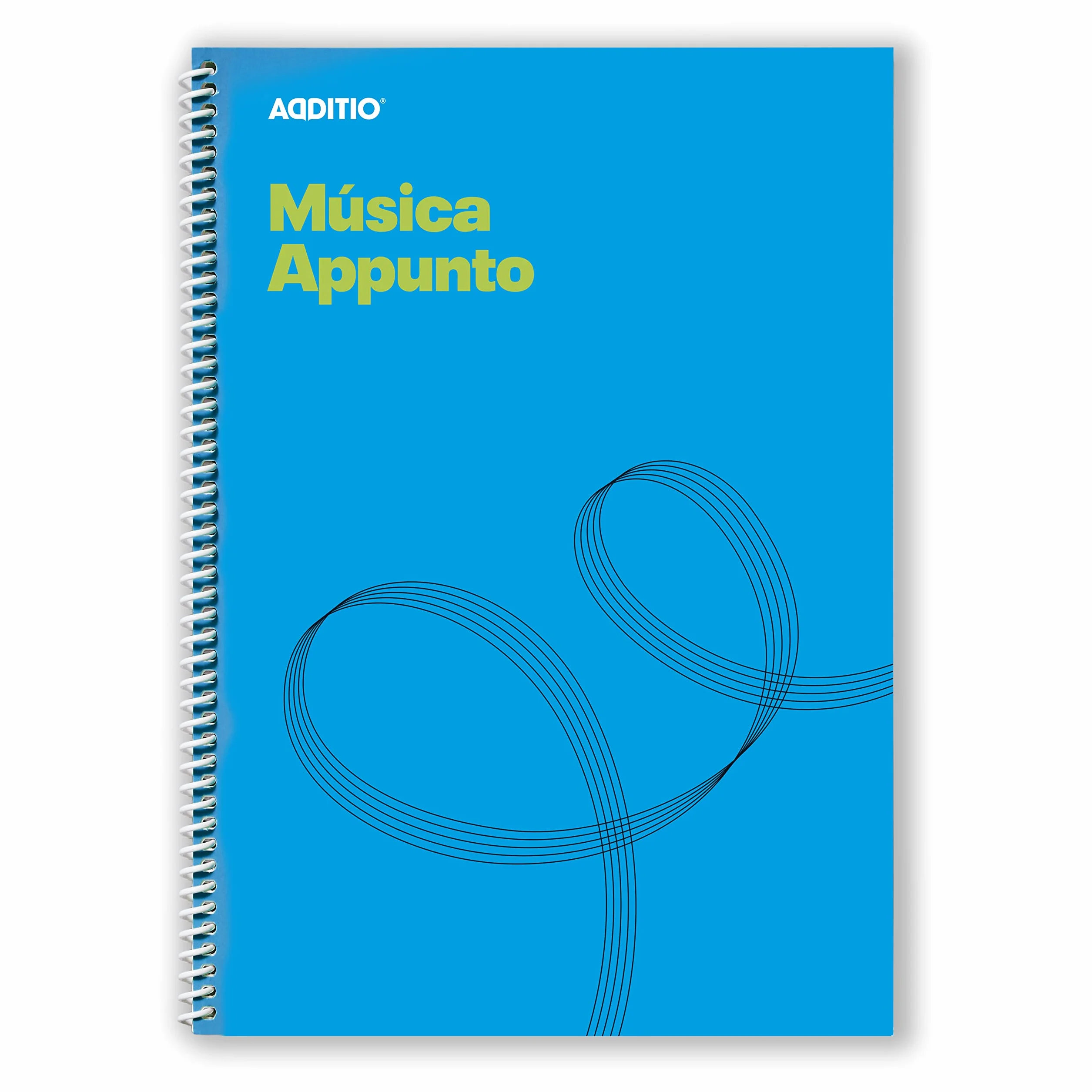 ADDITIO Cahiers de musique APPUNTO A4 12 portées 9 mm 40 pages Spirale Bleu