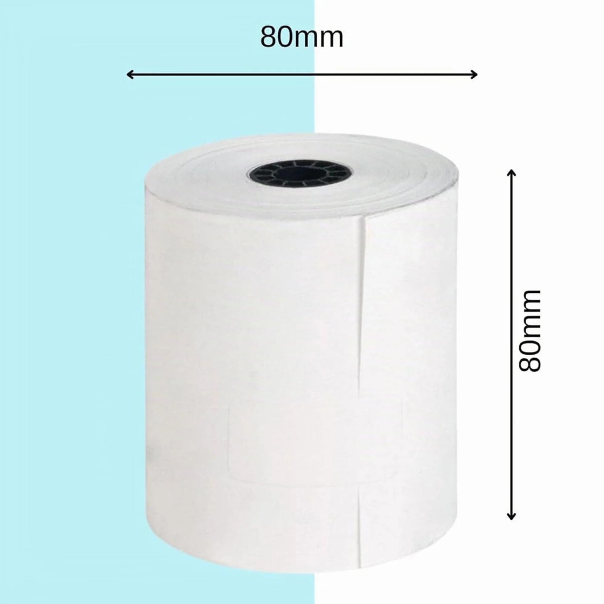 Double Dragon Papier Thermique Premium 80 x 80 mm Lot de 20 Rouleaux pour Tickets de Caisse